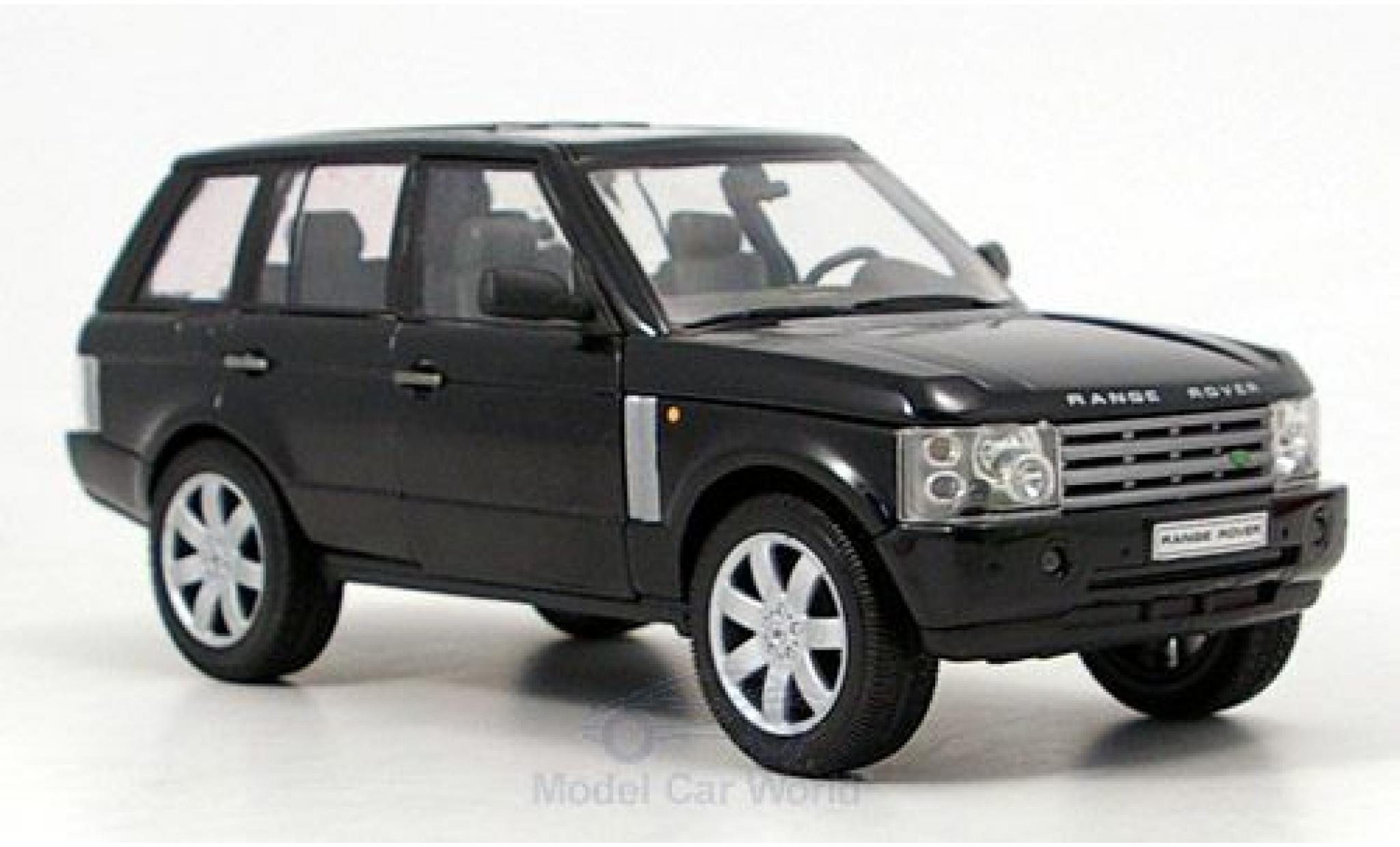Land Rover Range Rover 1/24 Welly zwart 2003 ohne Vitrine modelauto