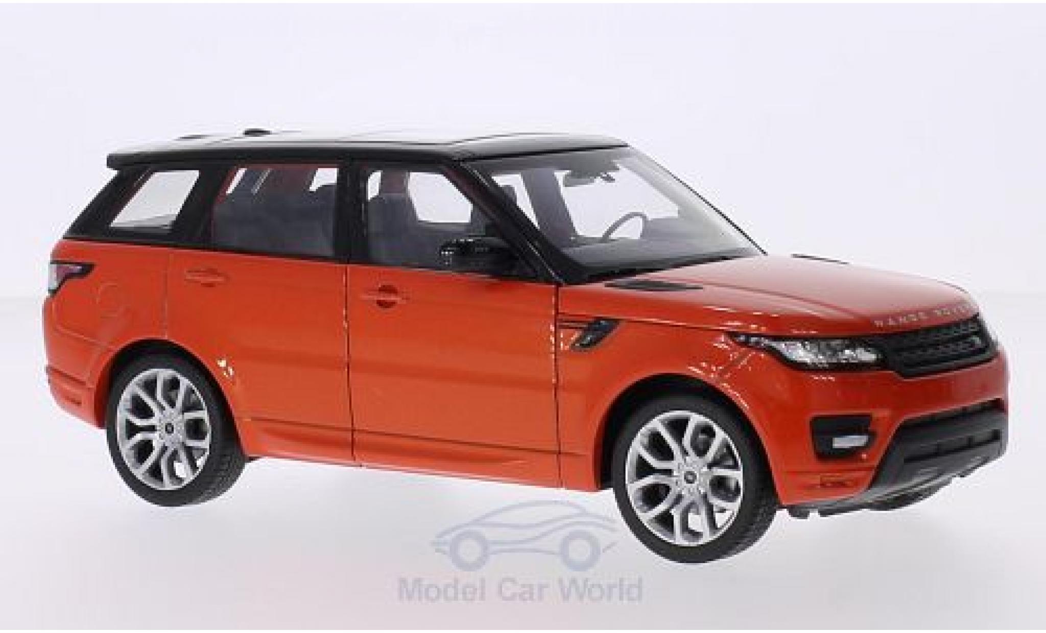 Land Rover Range Rover 1/24 Welly Sport metallic oranje/zwart modelauto