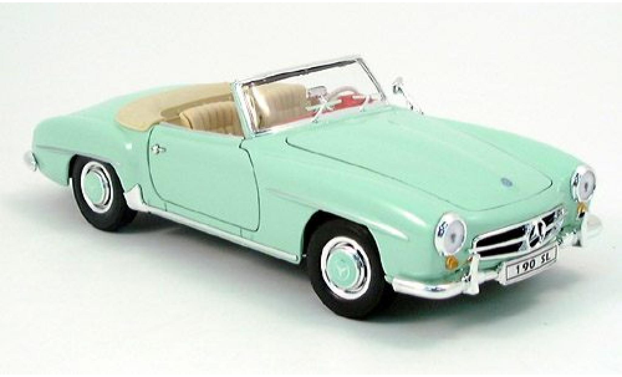 Mercedes 190 1/18 Welly SL Cabriolet groen 1955 1:18 modelauto