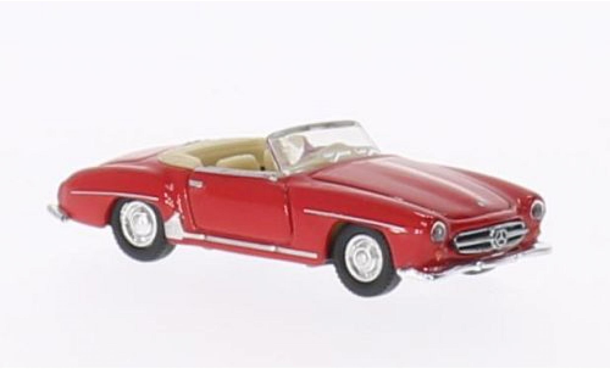 Mercedes 190 1/87 Welly SL rood 1955 modelauto