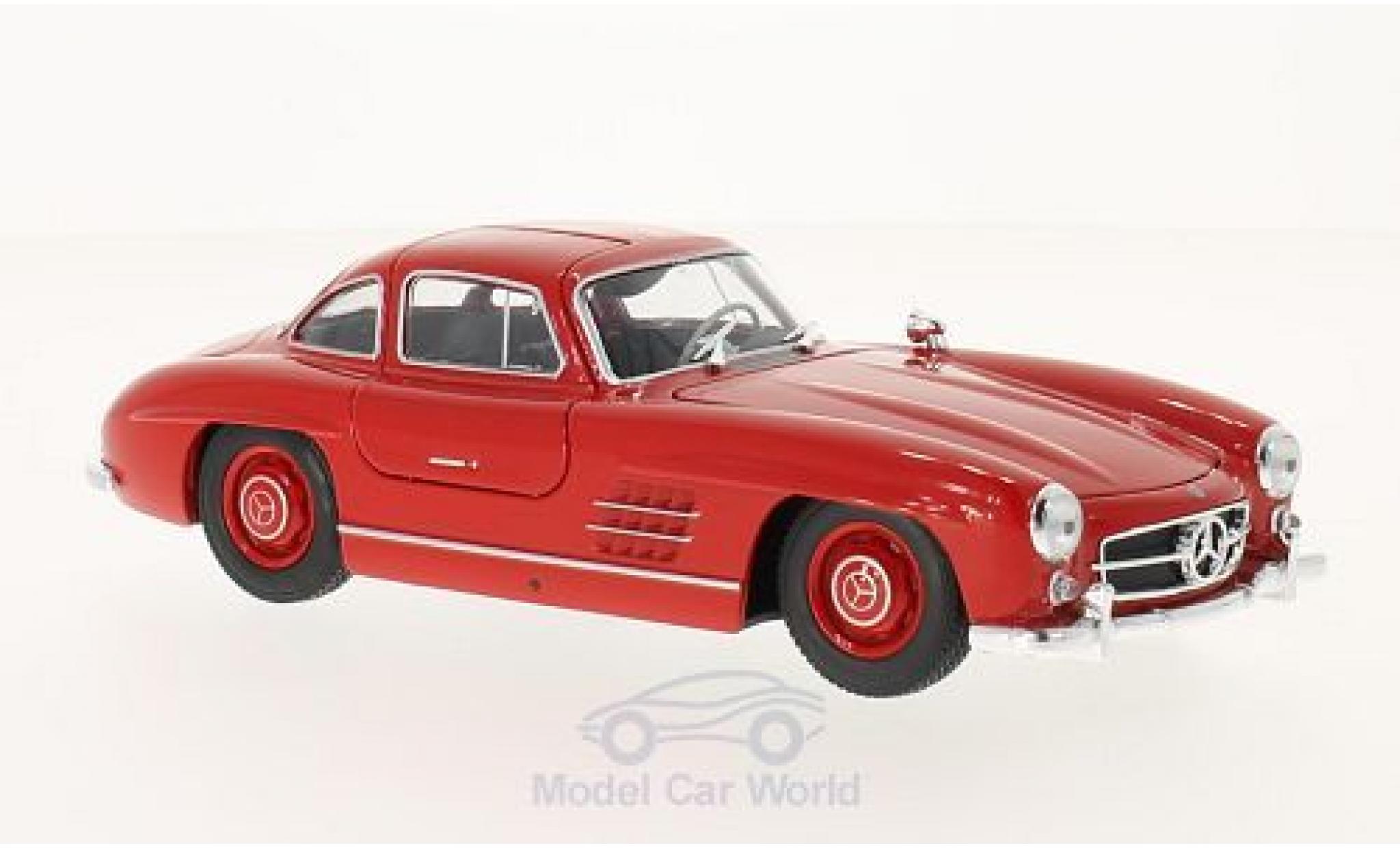 Mercedes 300 SL 1/24 Welly SL (W198) rood modelauto