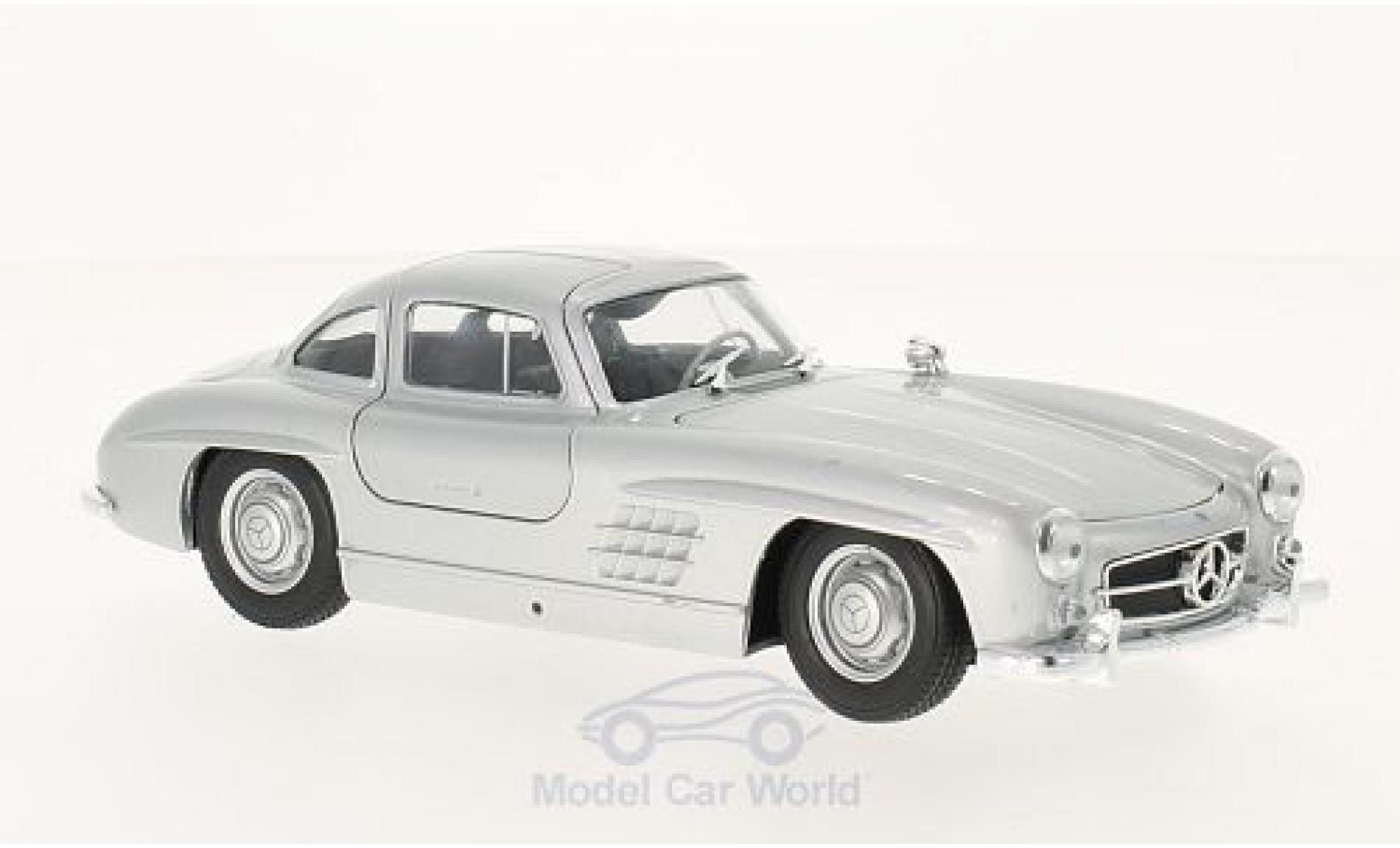 Mercedes 300 1/24 Welly SL (W198) grijs modelauto