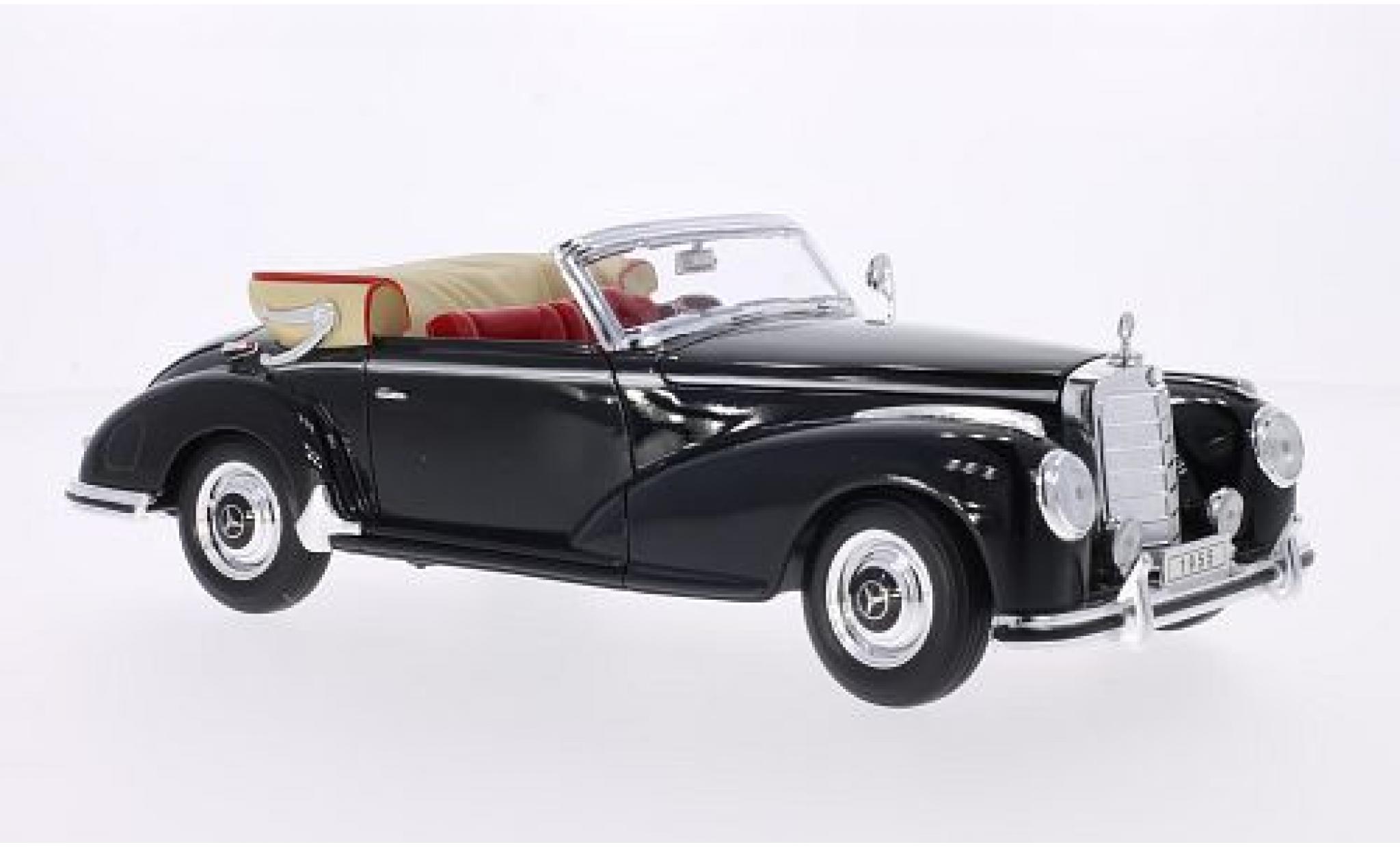 Mercedes 300 1/18 Welly S Cabriolet zwart 1955 1:18 modelauto