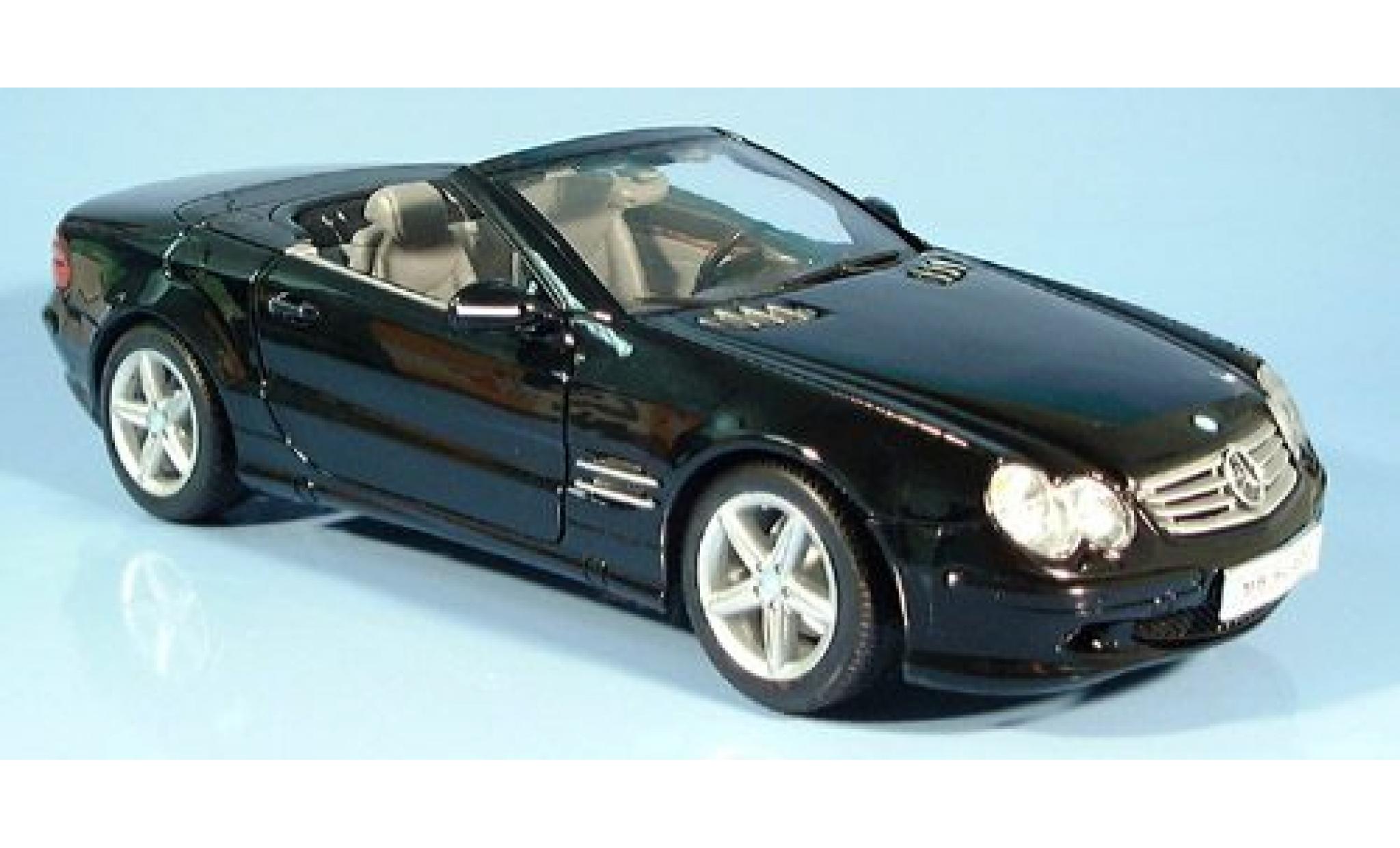 Mercedes 500 1/18 Welly SL Cabriolet zwart 2001 1:18 modelauto