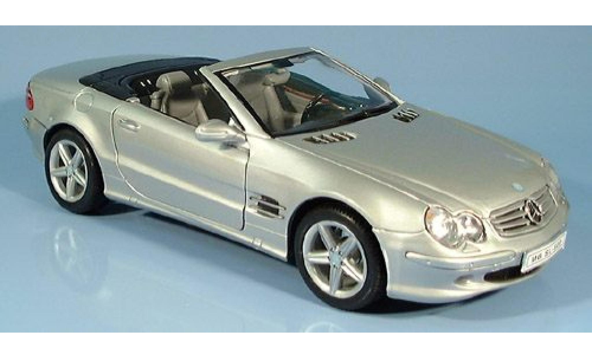 Mercedes 500 1/18 Welly SL Cabriolet grijs 1:18 modelauto