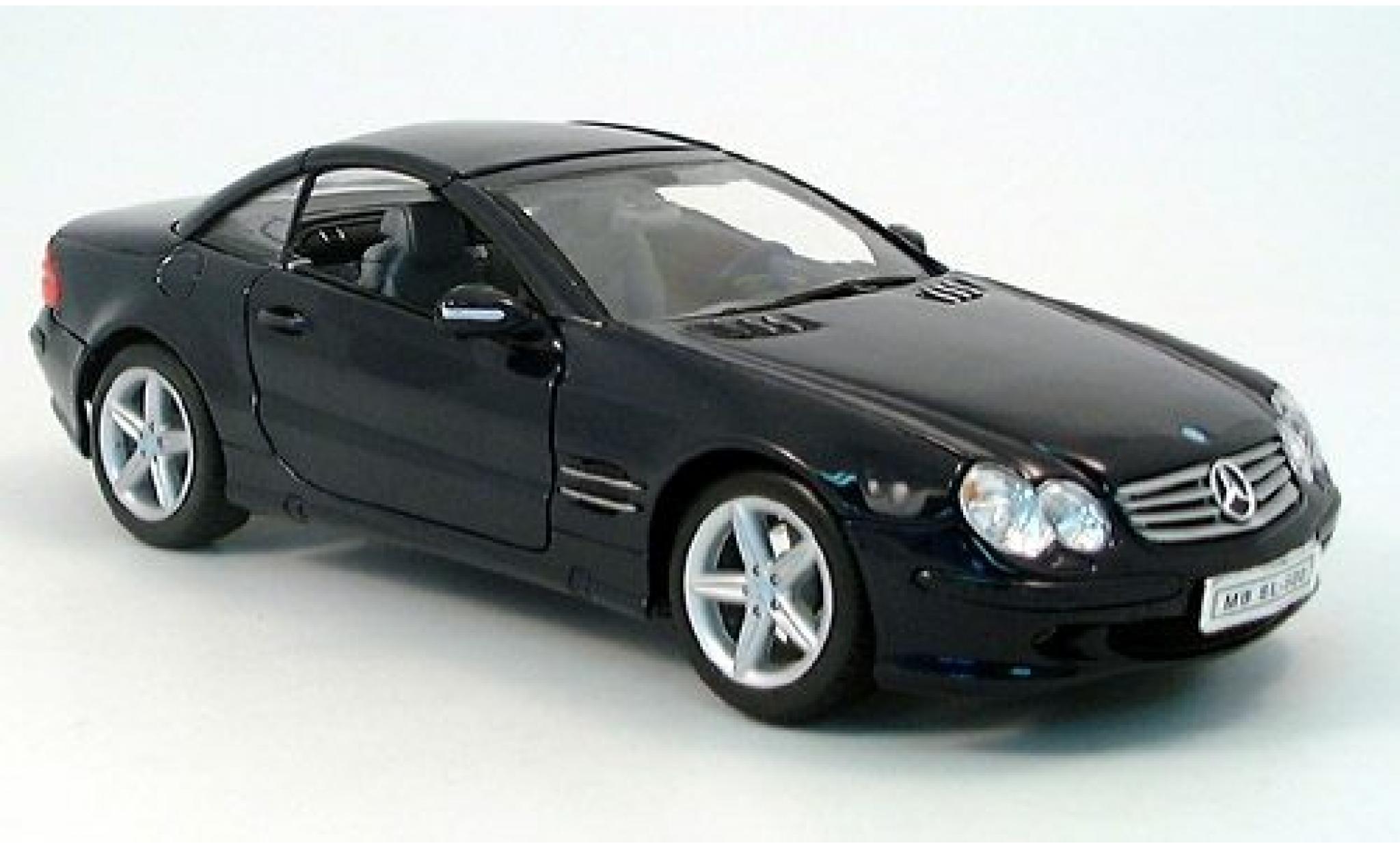Mercedes 500 1/18 Welly SL HT gschlossen blauw 1:18 modelauto