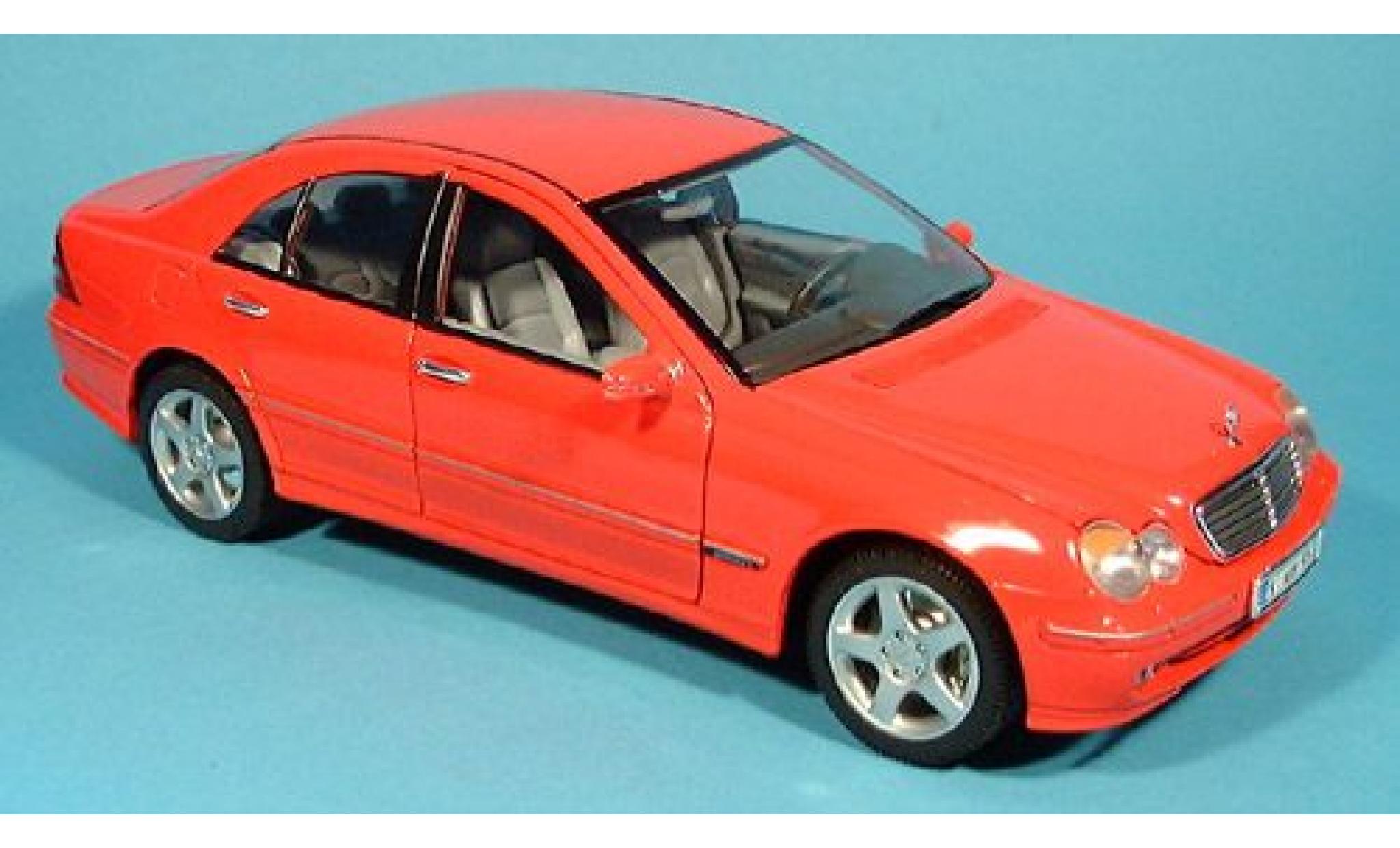 Mercedes Classe C 1/18 Welly rood 2001 1:18 modelauto