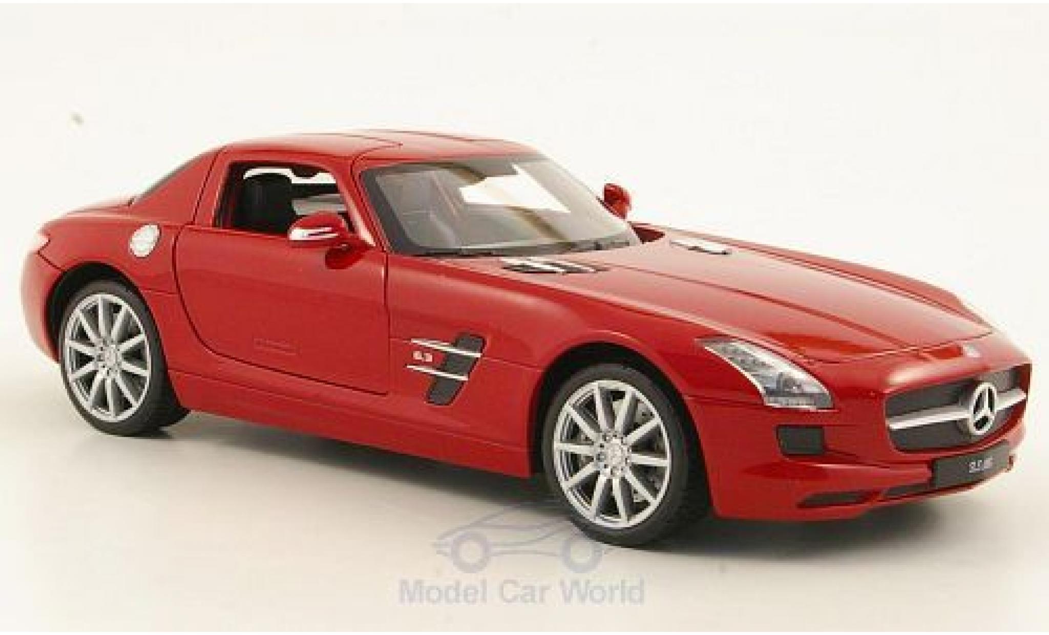 Mercedes SLS 1/24 Welly AMG (C197) rood modelauto
