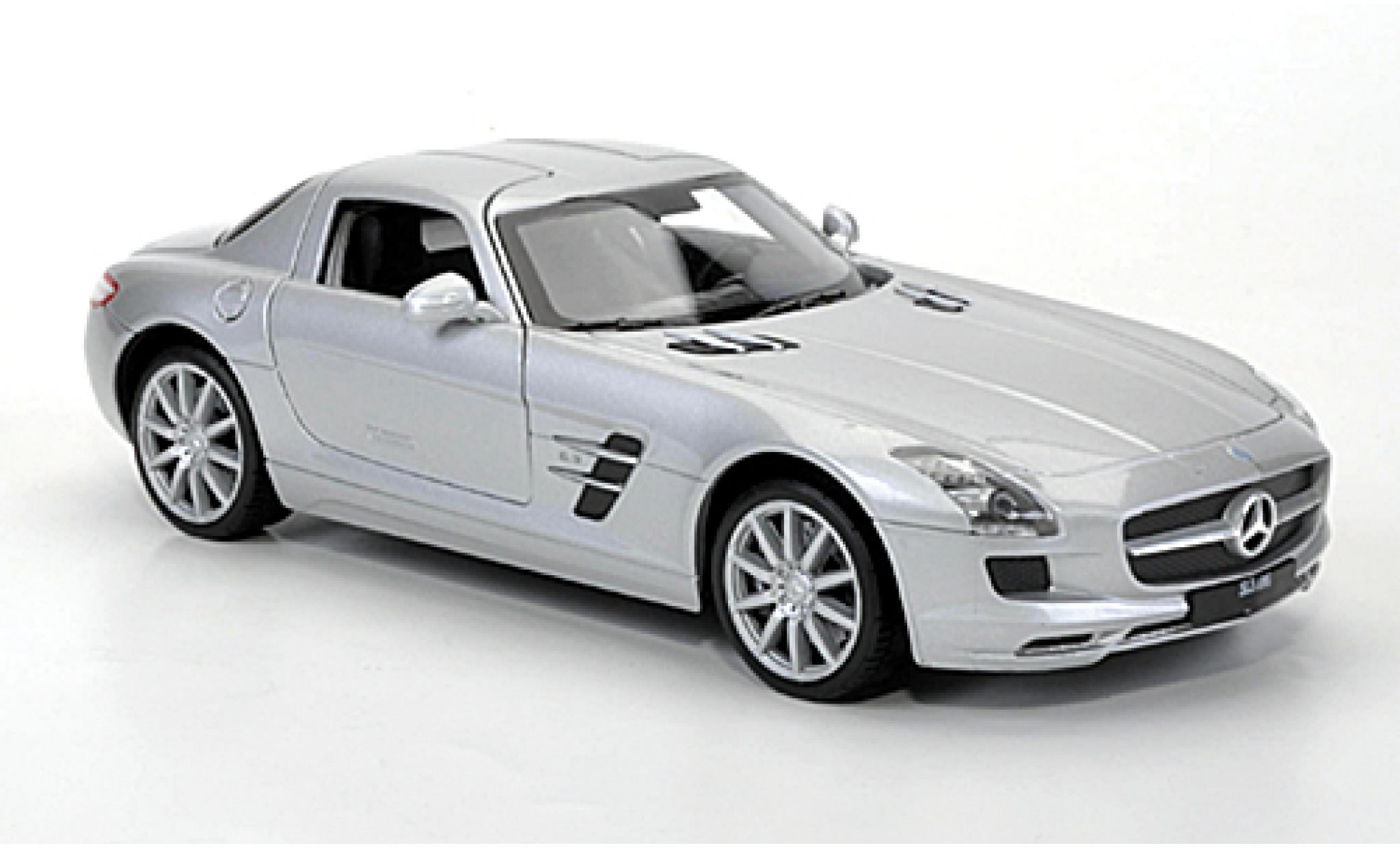 Mercedes SLS 1/24 Welly AMG (C197) grijs 1:24 modelauto