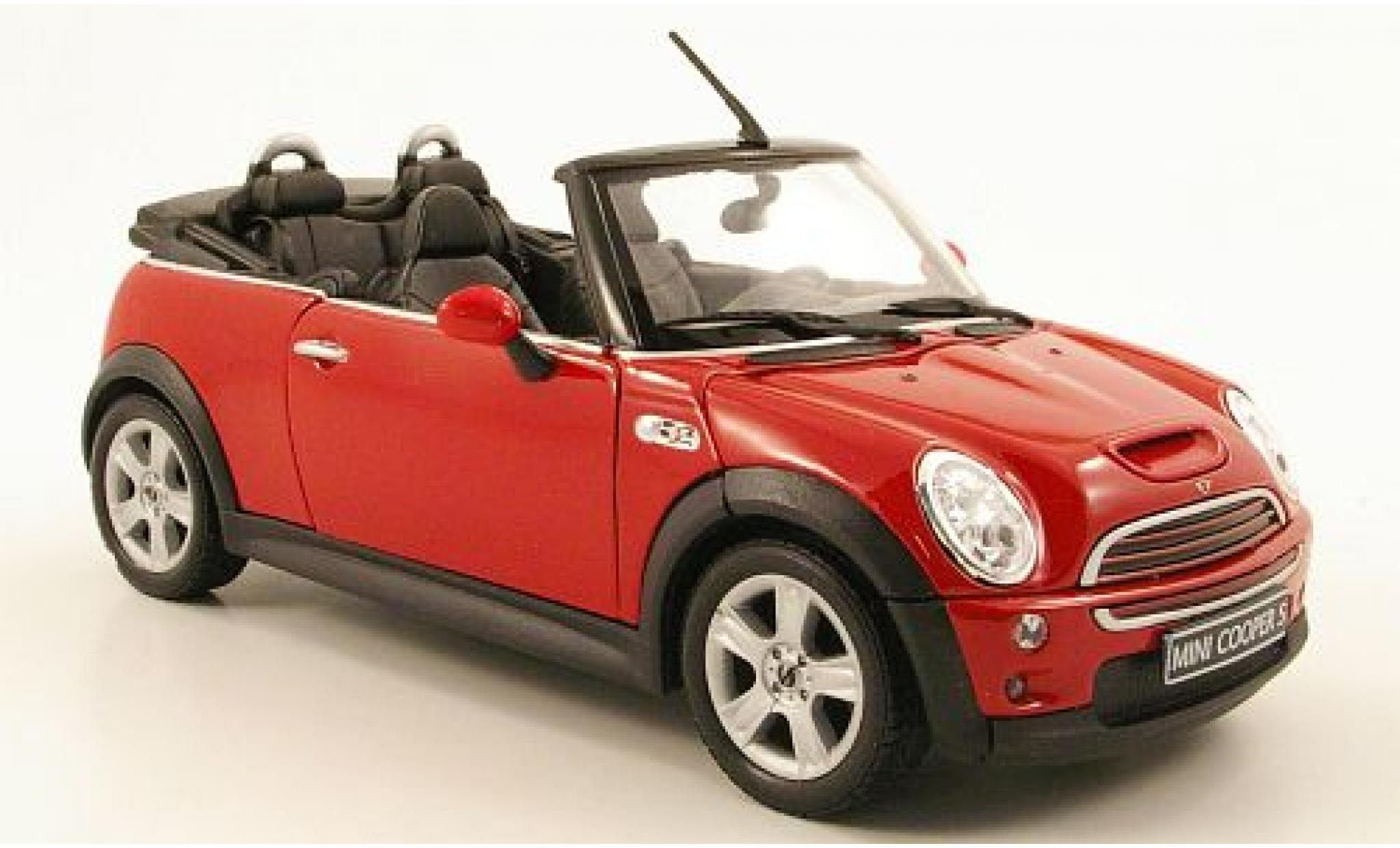 Mini Cooper 1/24 Welly S Cabriolet rood 1:24 modelauto