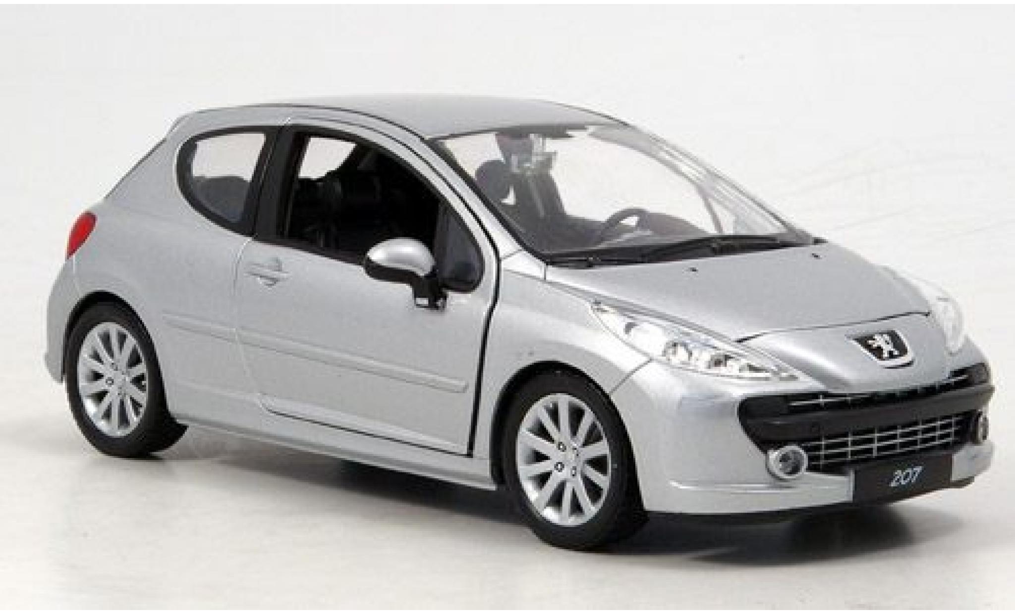 Peugeot 207 1/24 Welly grijs 1:24 modelauto