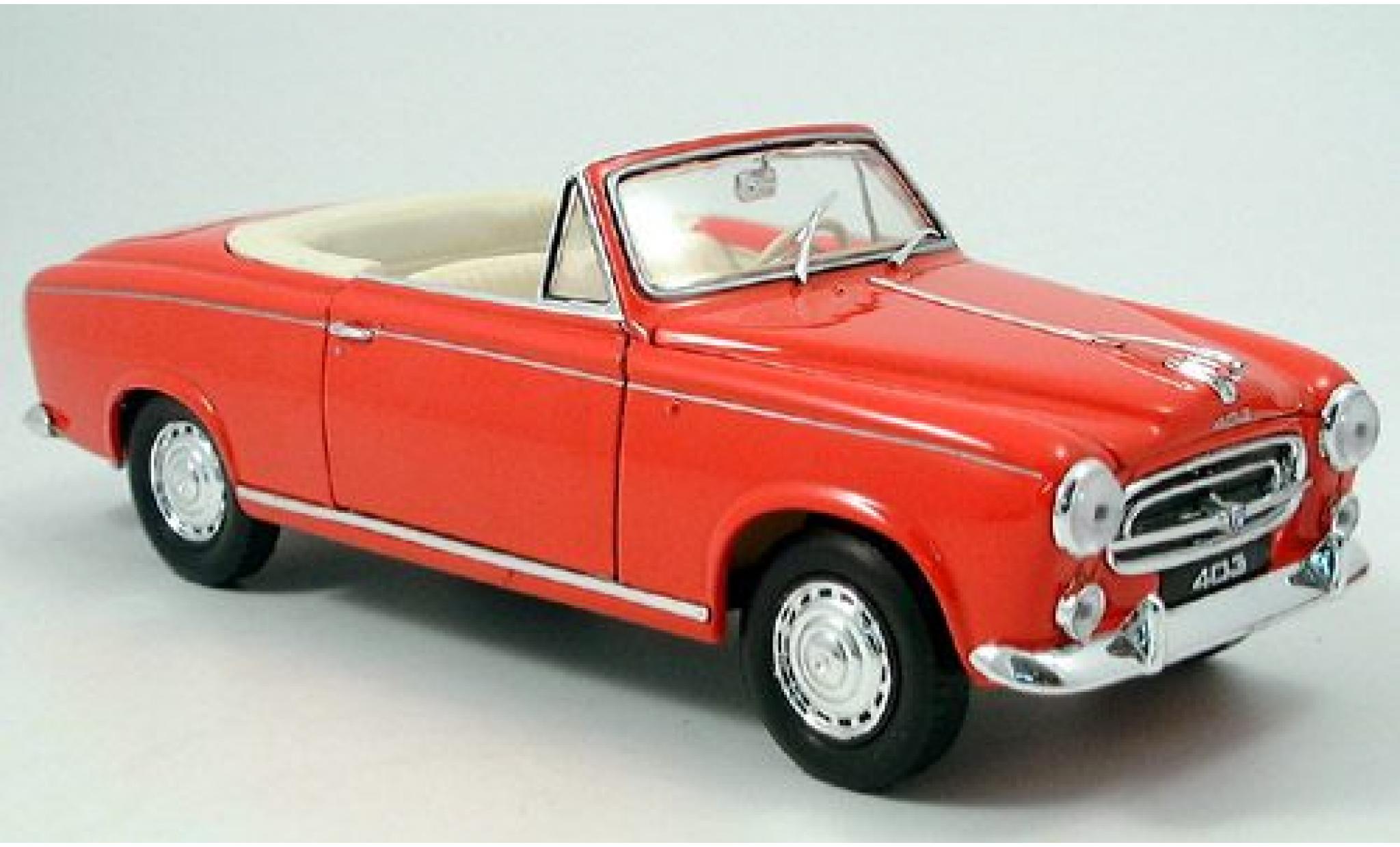 Peugeot 403 1/18 Welly Cabriolet rood offen 1957 1:18 modelauto