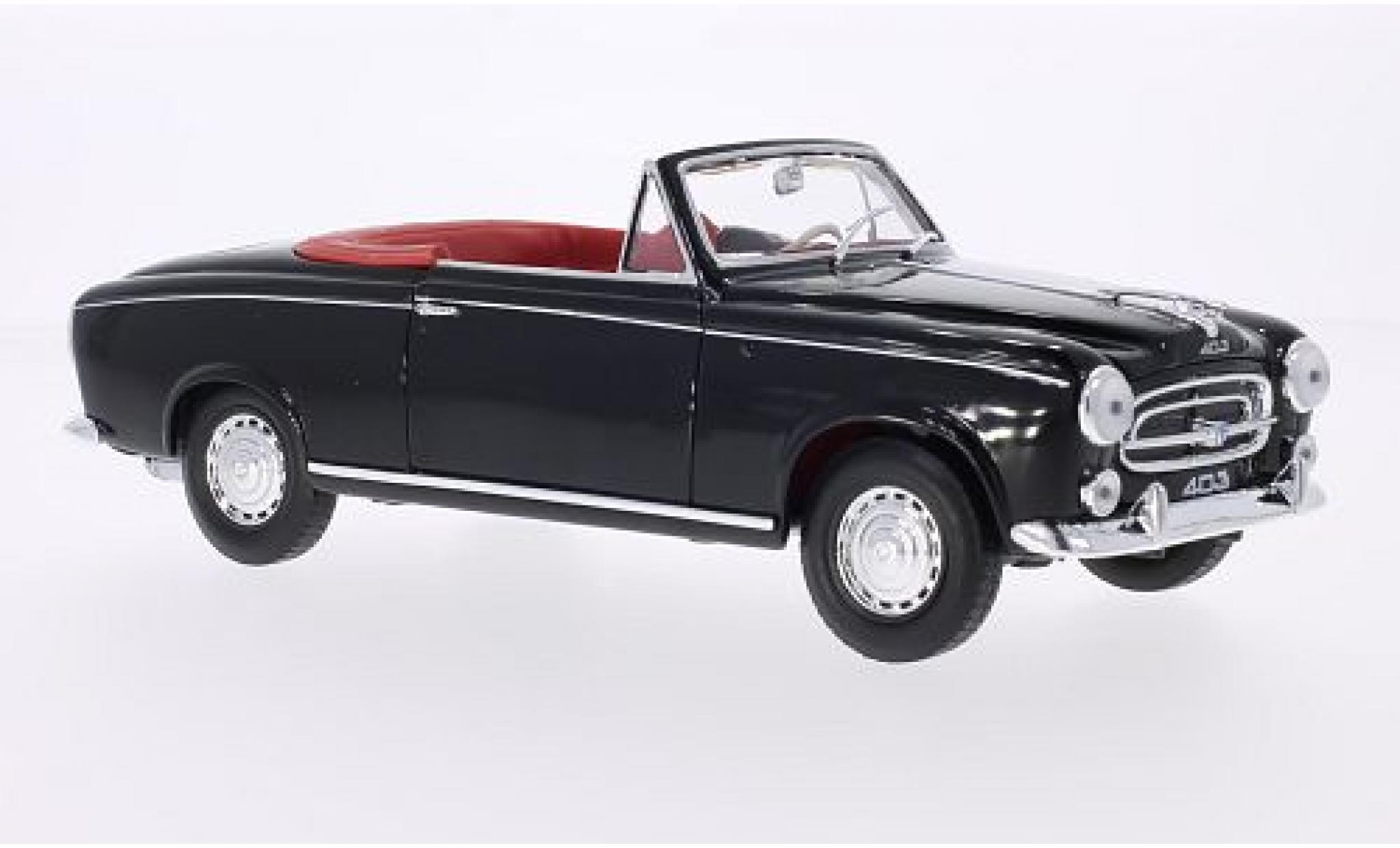Peugeot 403 1/18 Welly Cabriolet zwart 1957 1:18 modelauto