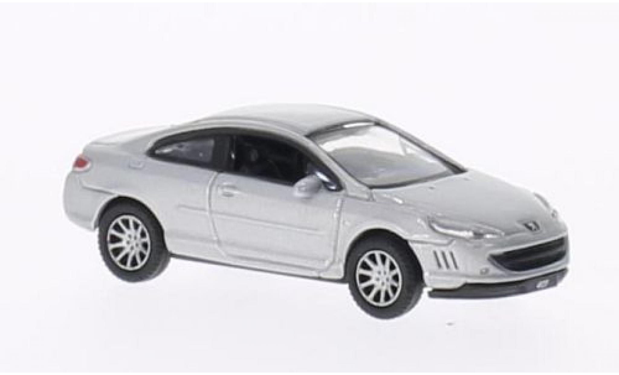 Peugeot 407 1/87 Welly Coupe grijs modelauto
