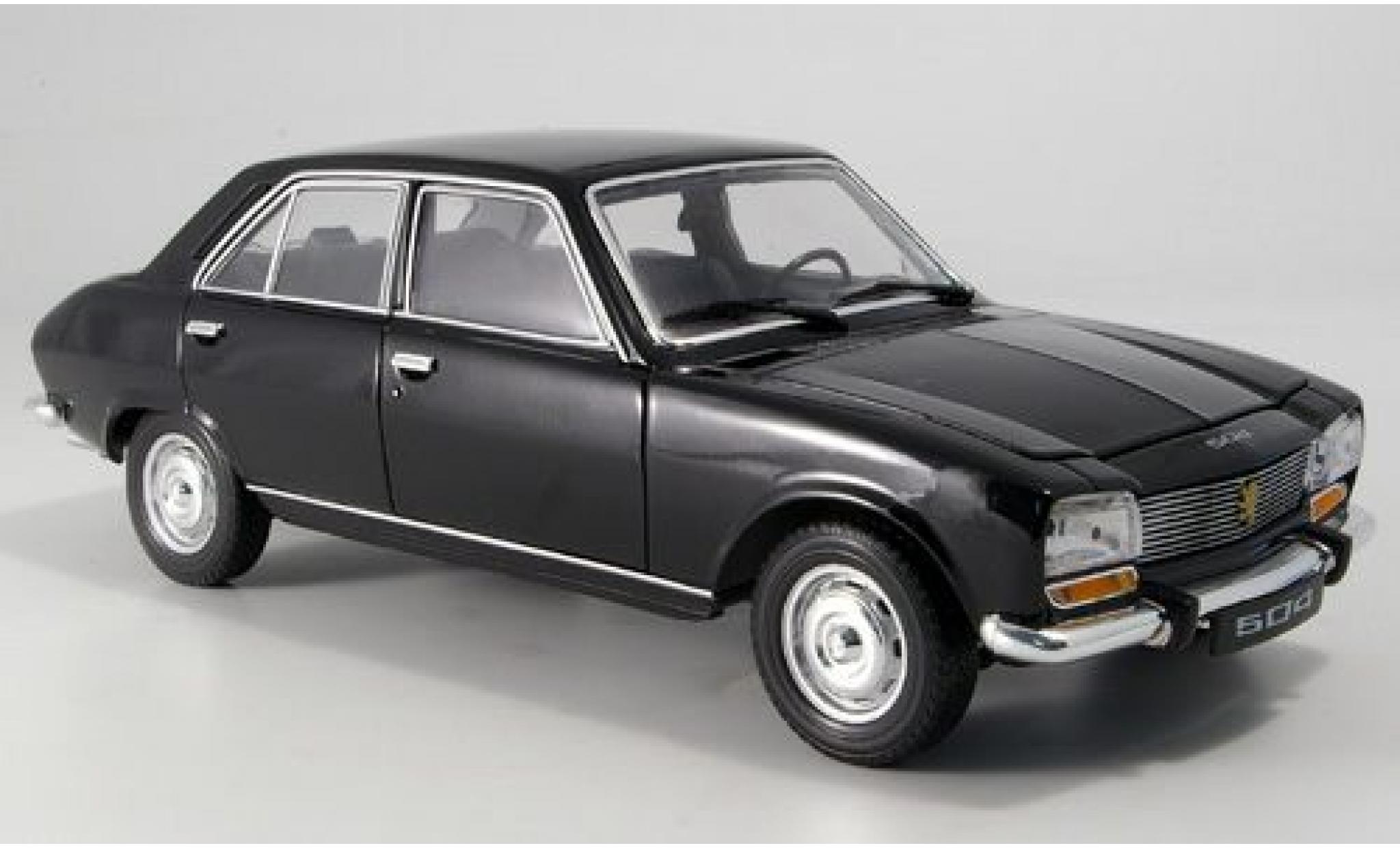 Peugeot 504 1/18 Welly zwart 1975 1:18 modelauto
