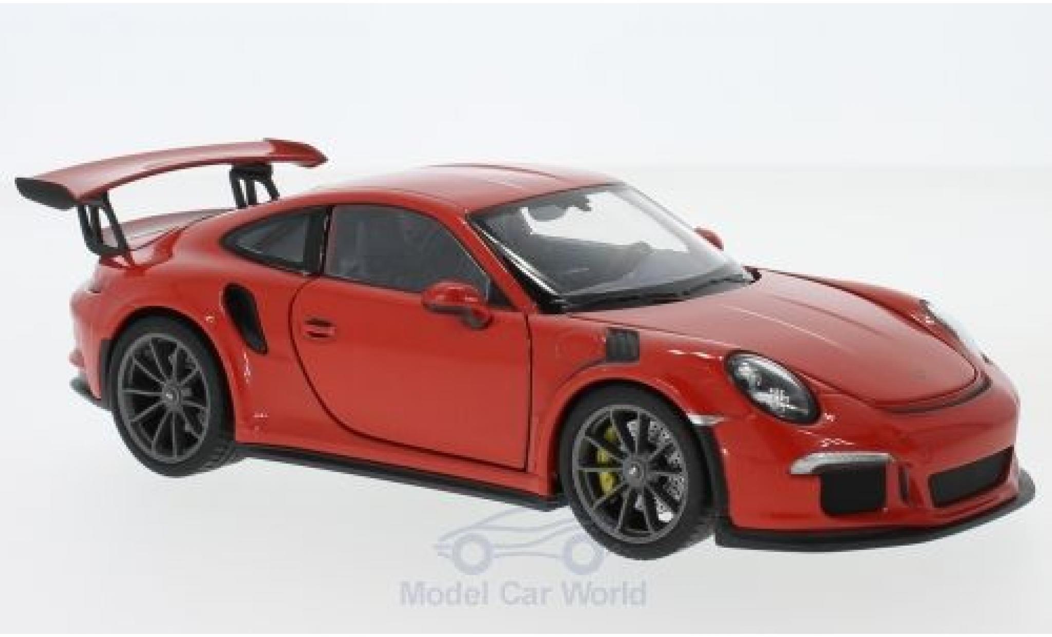 Porsche 991 GT3 RS 1/24 Welly 911 () GT3 RS oranje 2015 modelauto
