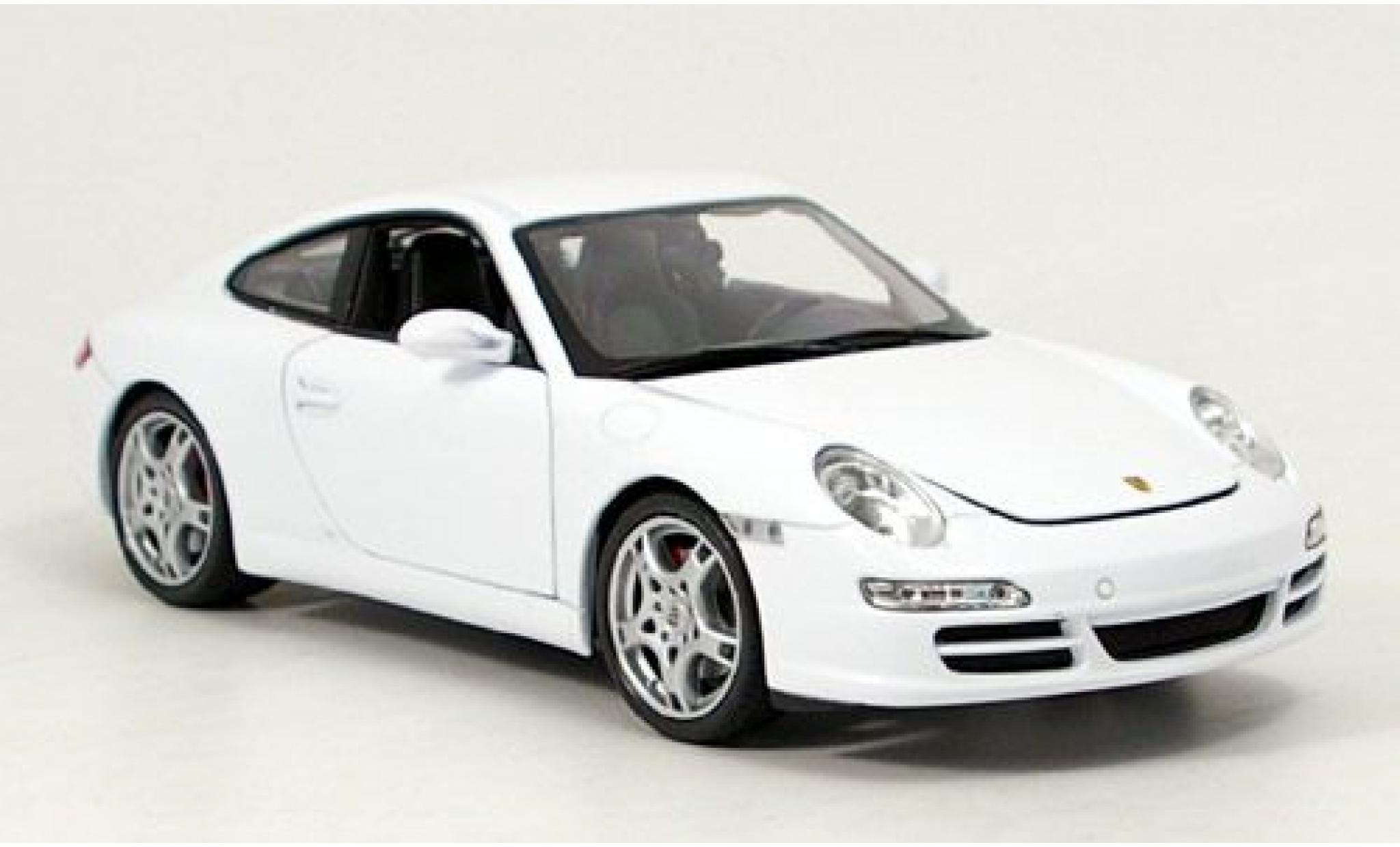 Porsche 997 S 1/18 Welly 911  Carrera Coupe wei&szlig; 1:18 modelauto