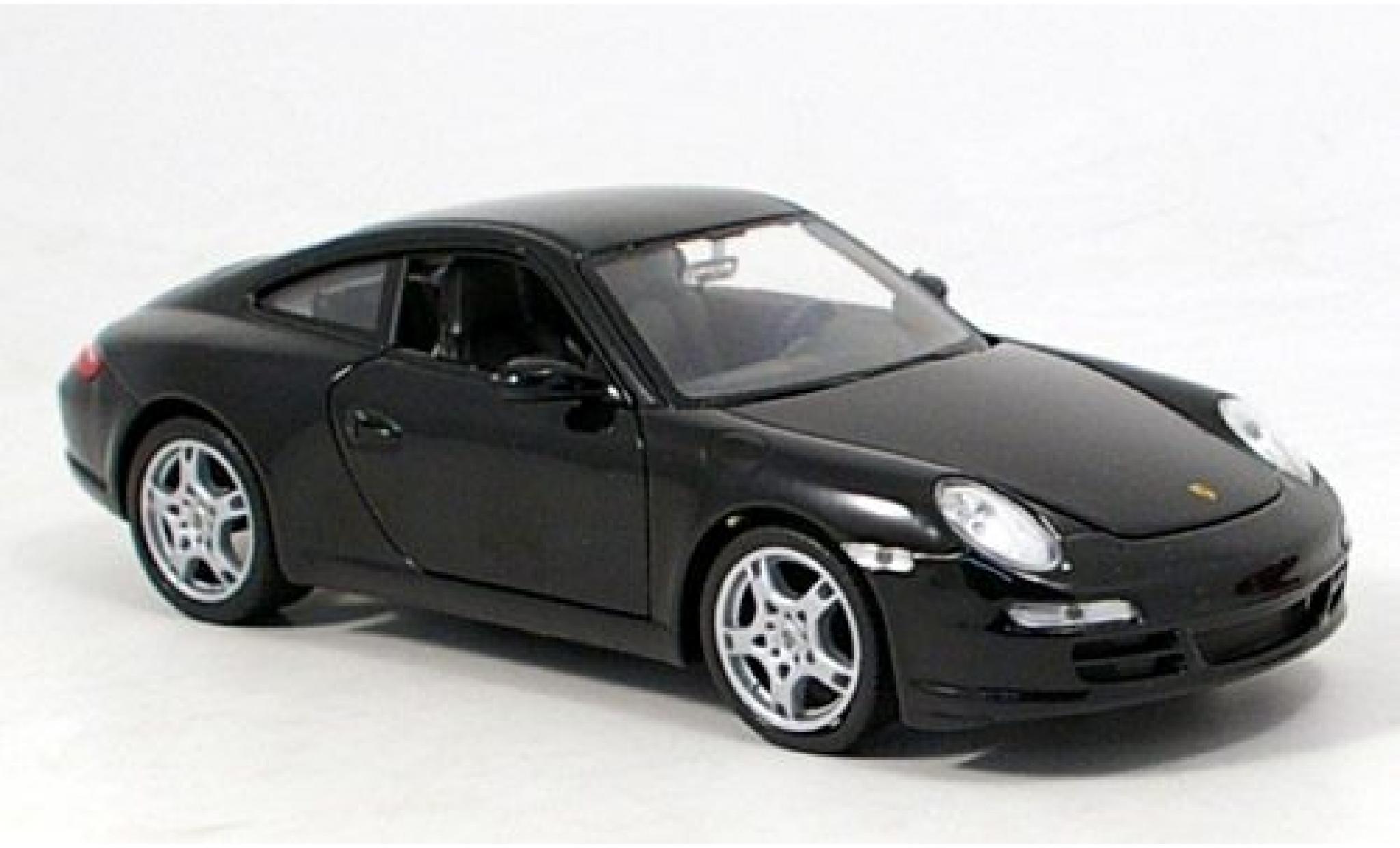 Porsche 997 S 1/24 Welly 911  Carrera zwart 1:24 modelauto