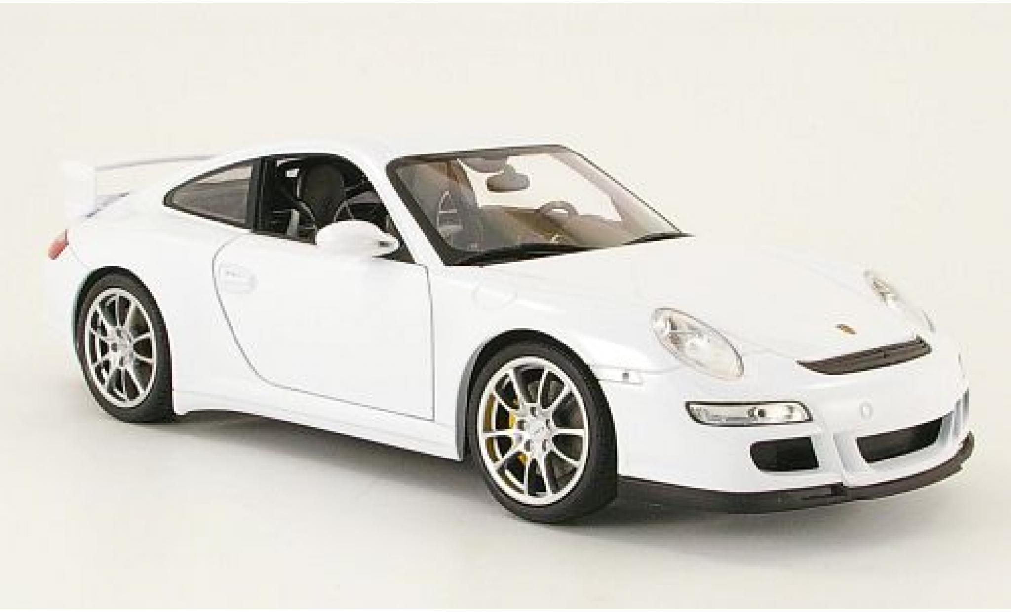 Porsche 997 GT3 1/18 Welly 911  wit 1:18 modelauto