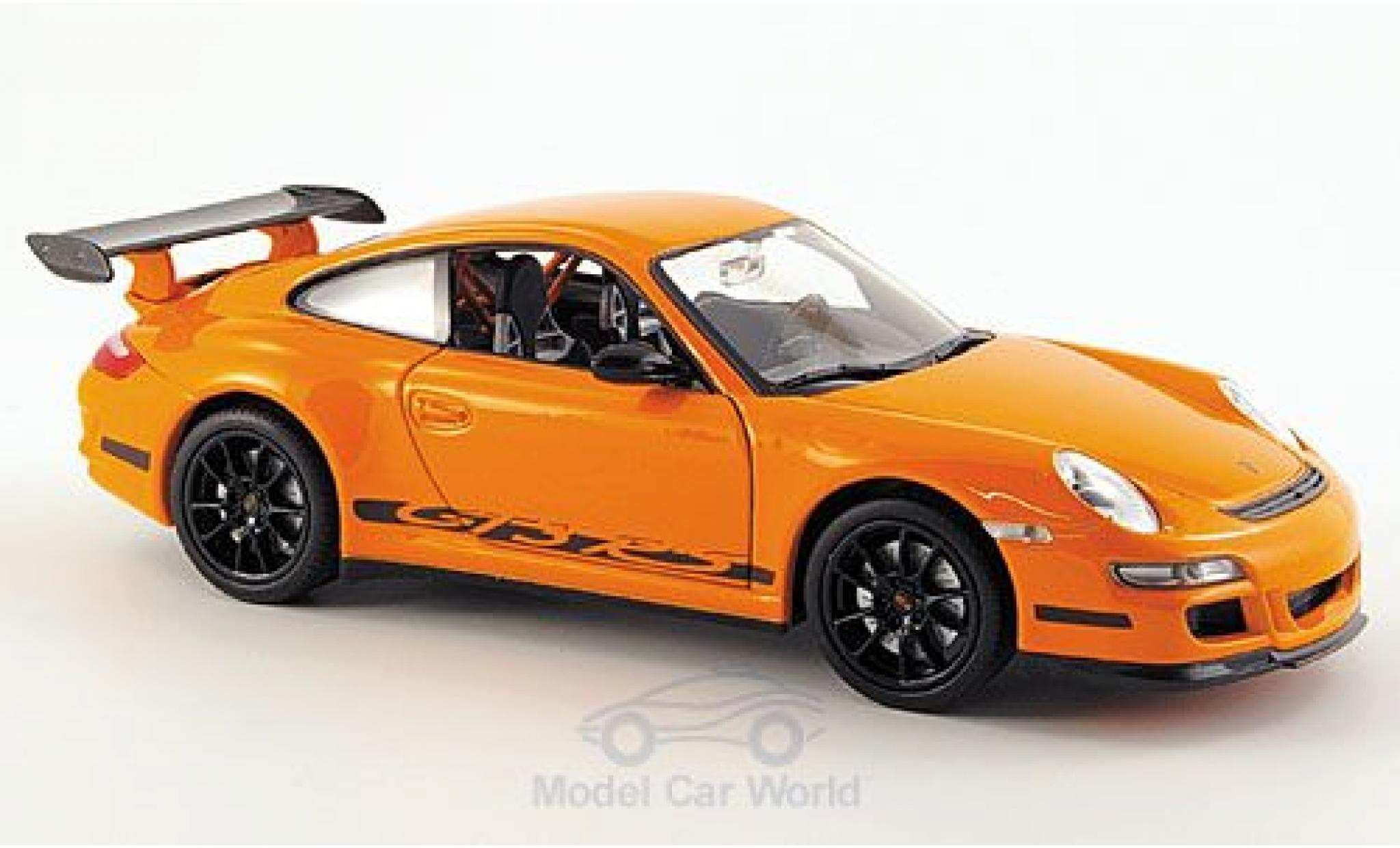 Porsche 997 GT3 RS 1/24 Welly 911 GT3 RS () oranje ohne Vitrine modelauto