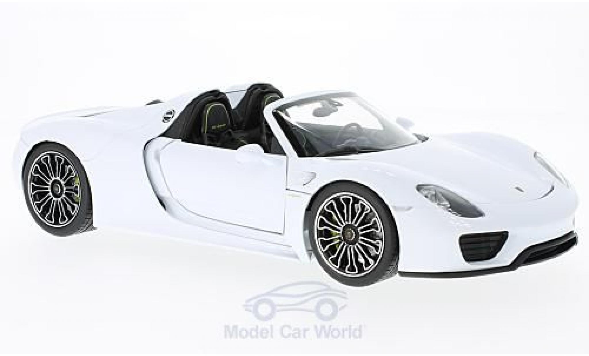 Porsche 918 1/18 Welly Spyder wit 2011 modelauto