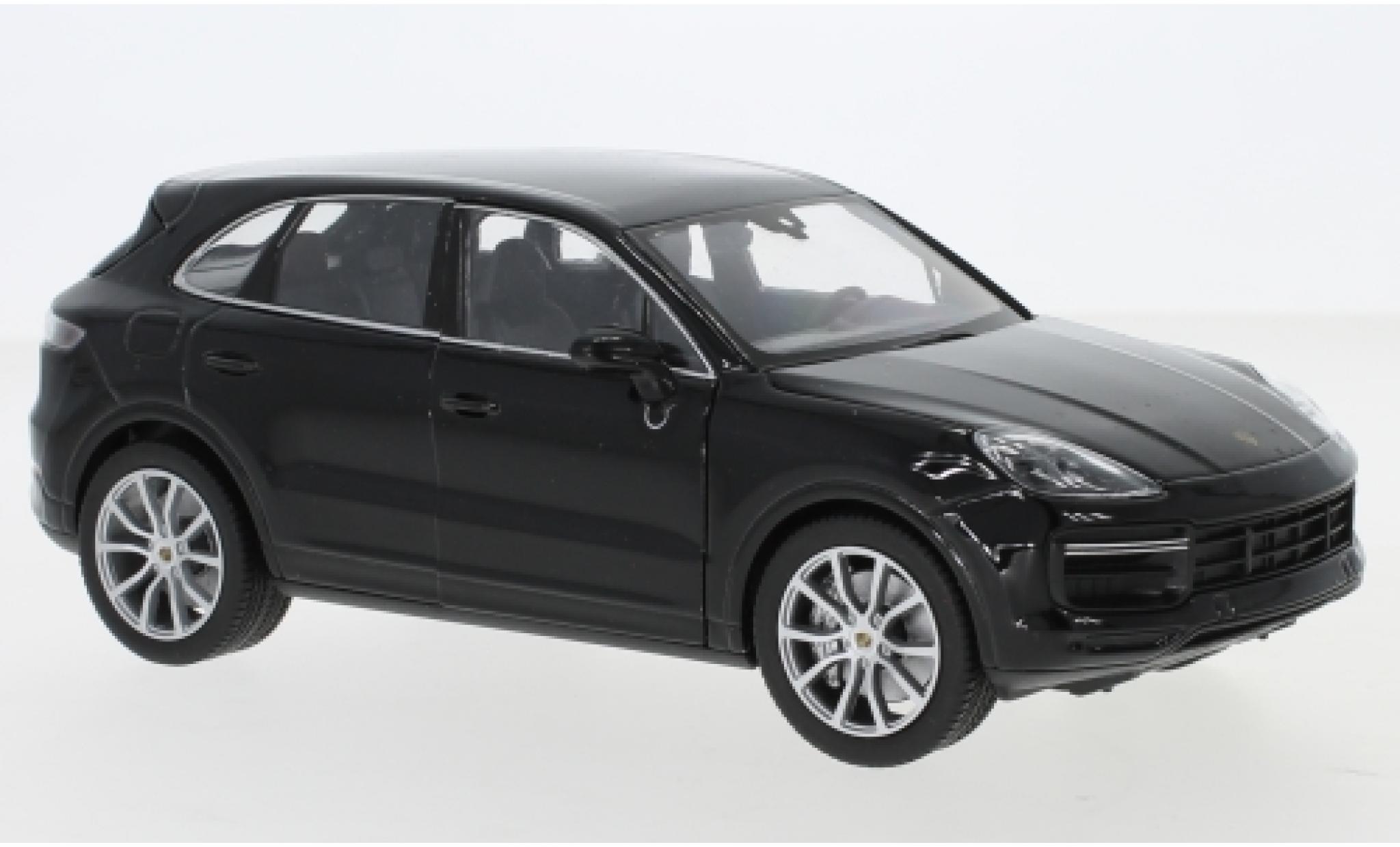 Porsche Cayenne Turbo 1/87 Welly Turbo zwart modelauto
