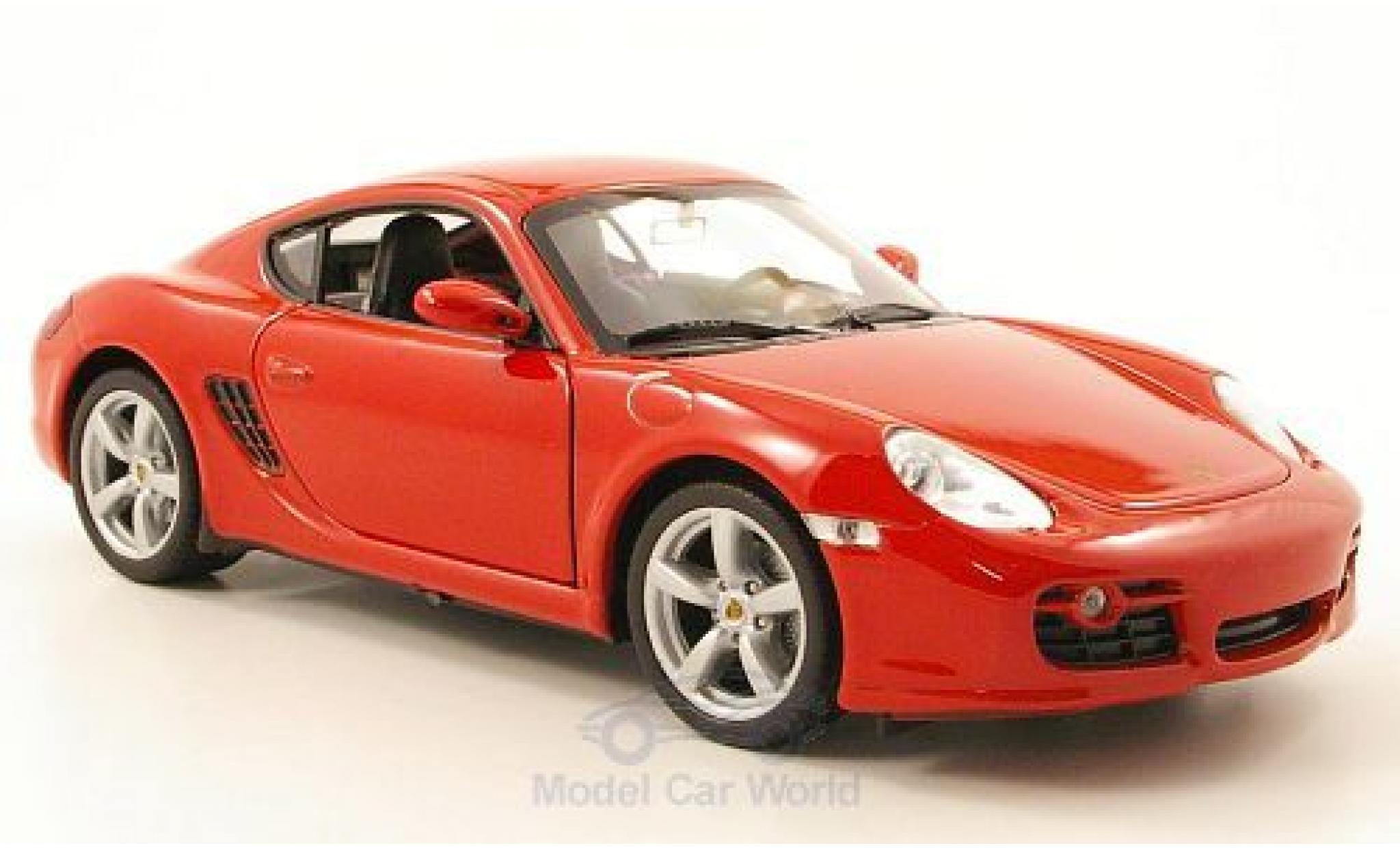 Porsche Cayman S 1/24 Welly S rood modelauto