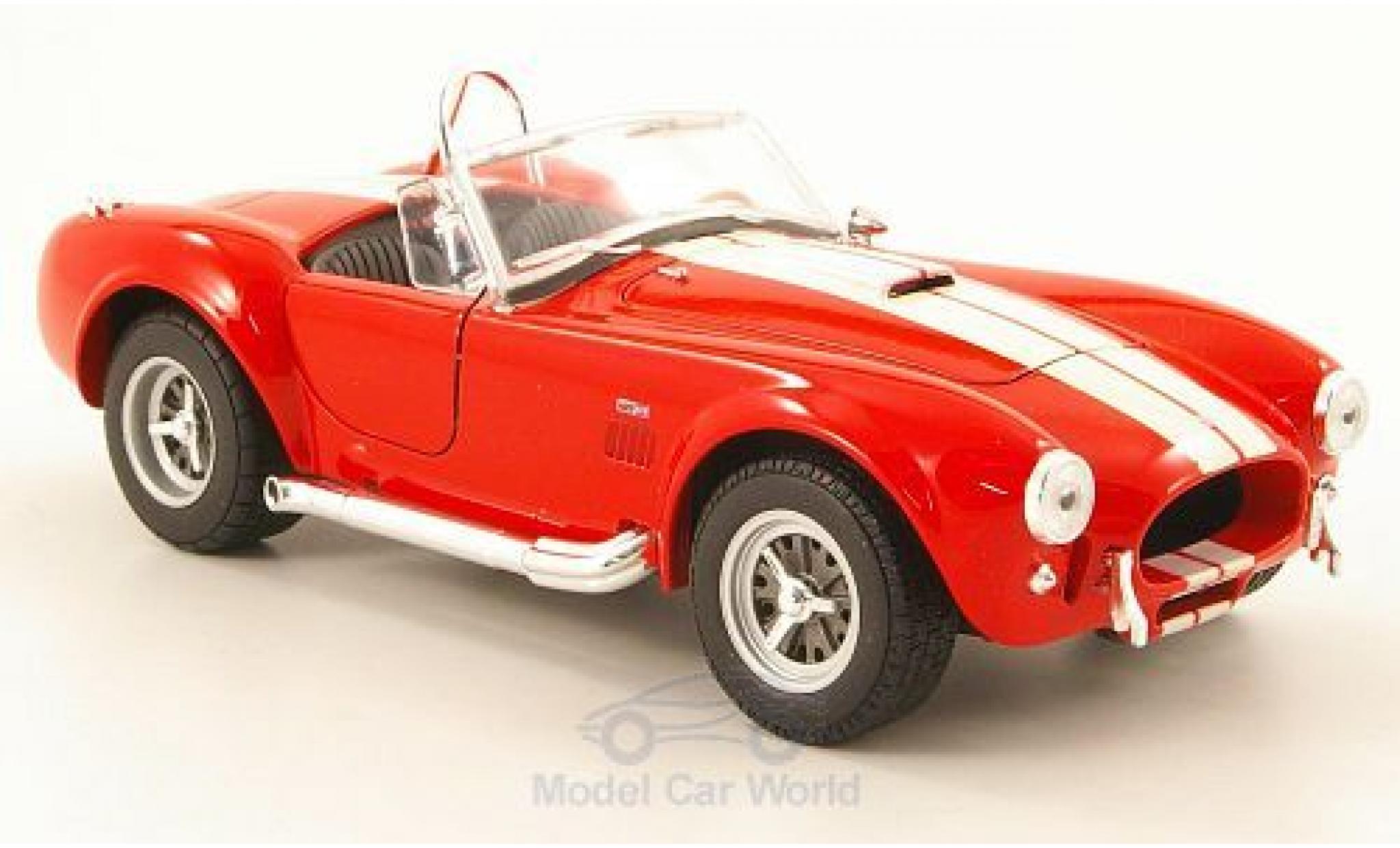 Shelby Cobra 1/24 Welly 427 SC rood/beige 1965 modelauto
