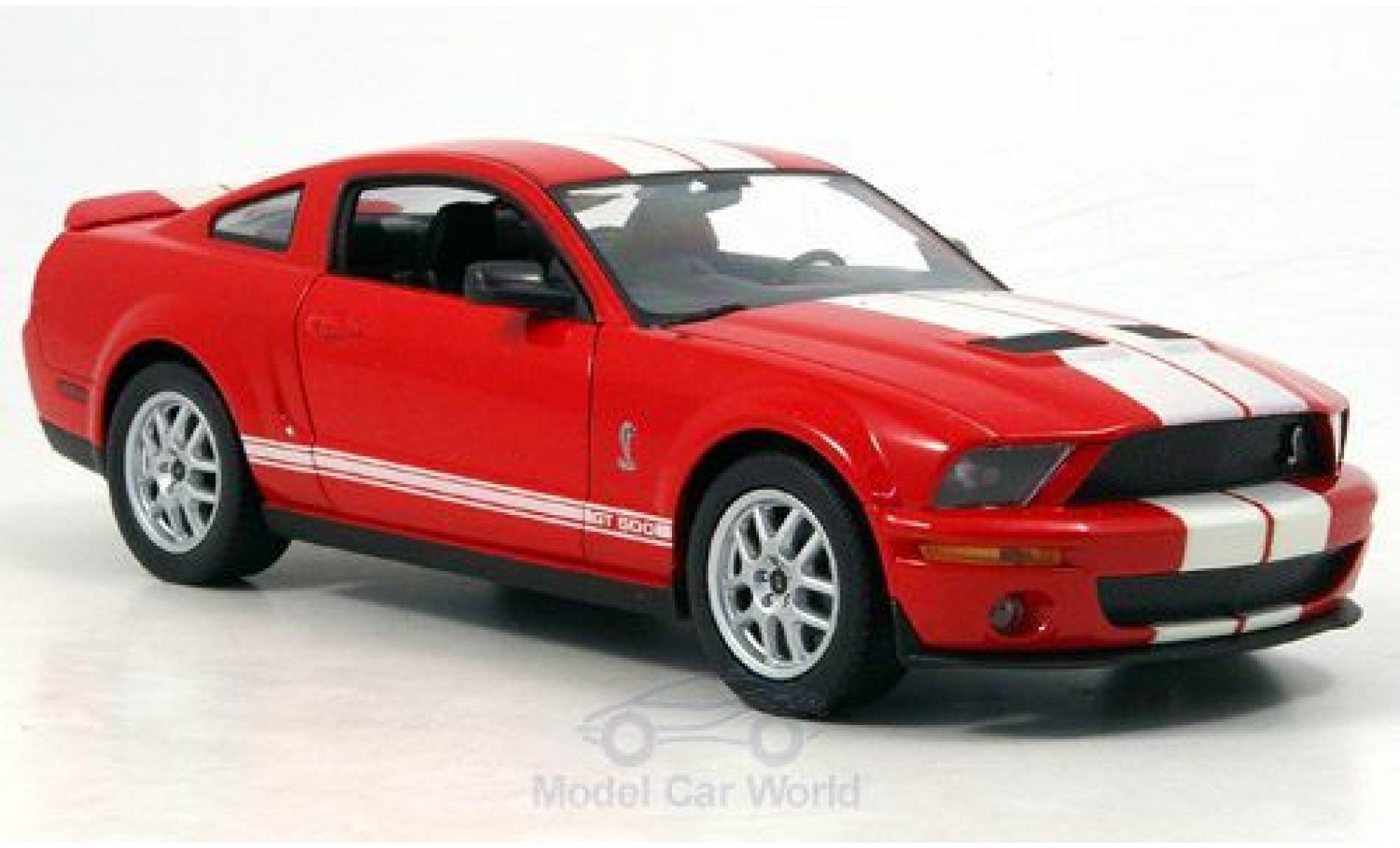 Shelby Cobra 1/24 Welly GT 500 rood/wit ohne Vitrine modelauto