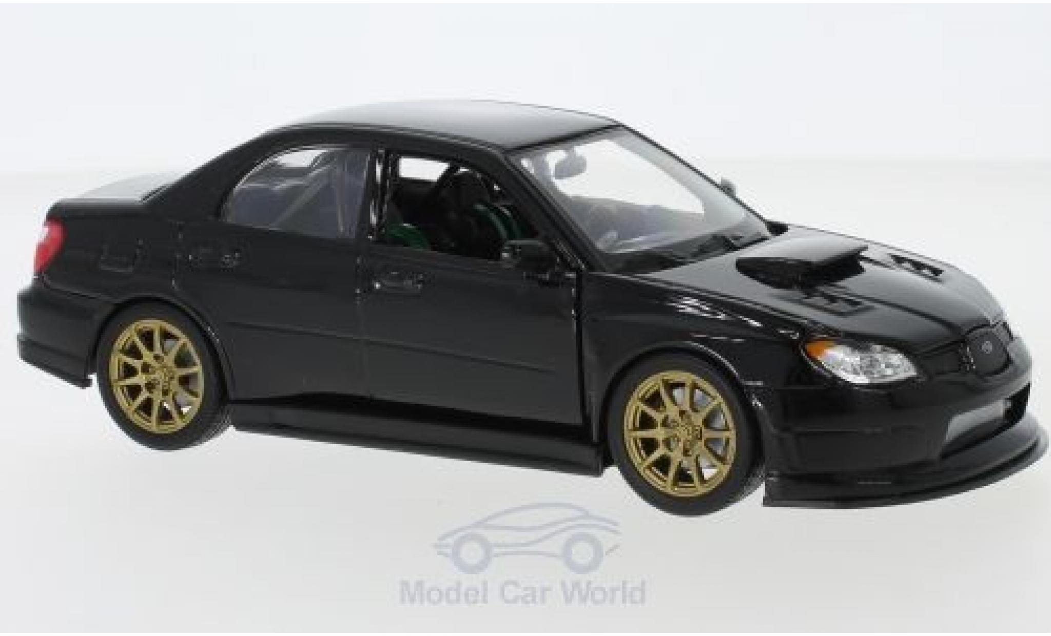 Subaru Impreza 1/24 Welly WRX STI zwart modelauto