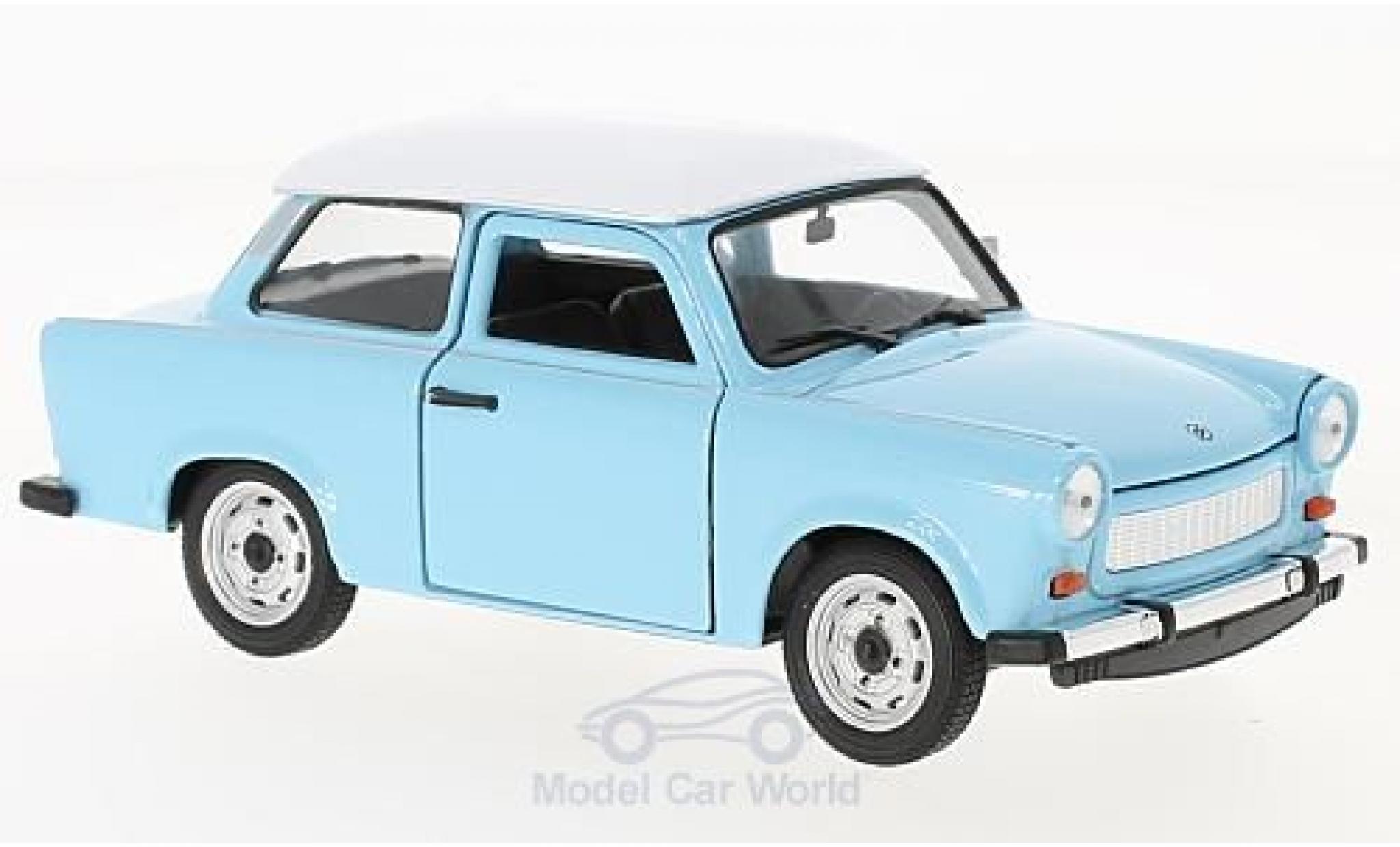 Trabant 601 1/24 Welly blauw/wit modelauto