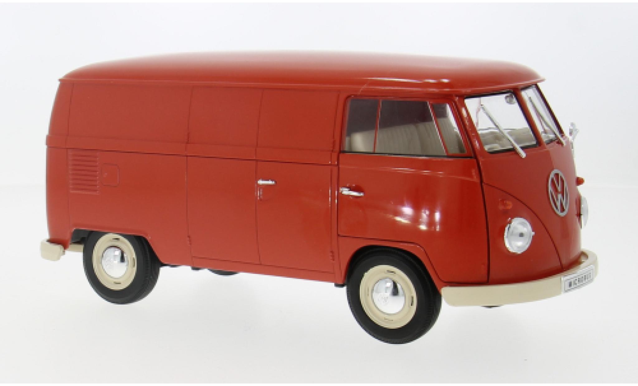 Volkswagen Bulli 1/18 Welly T1 rood 1963 1:18 modelauto