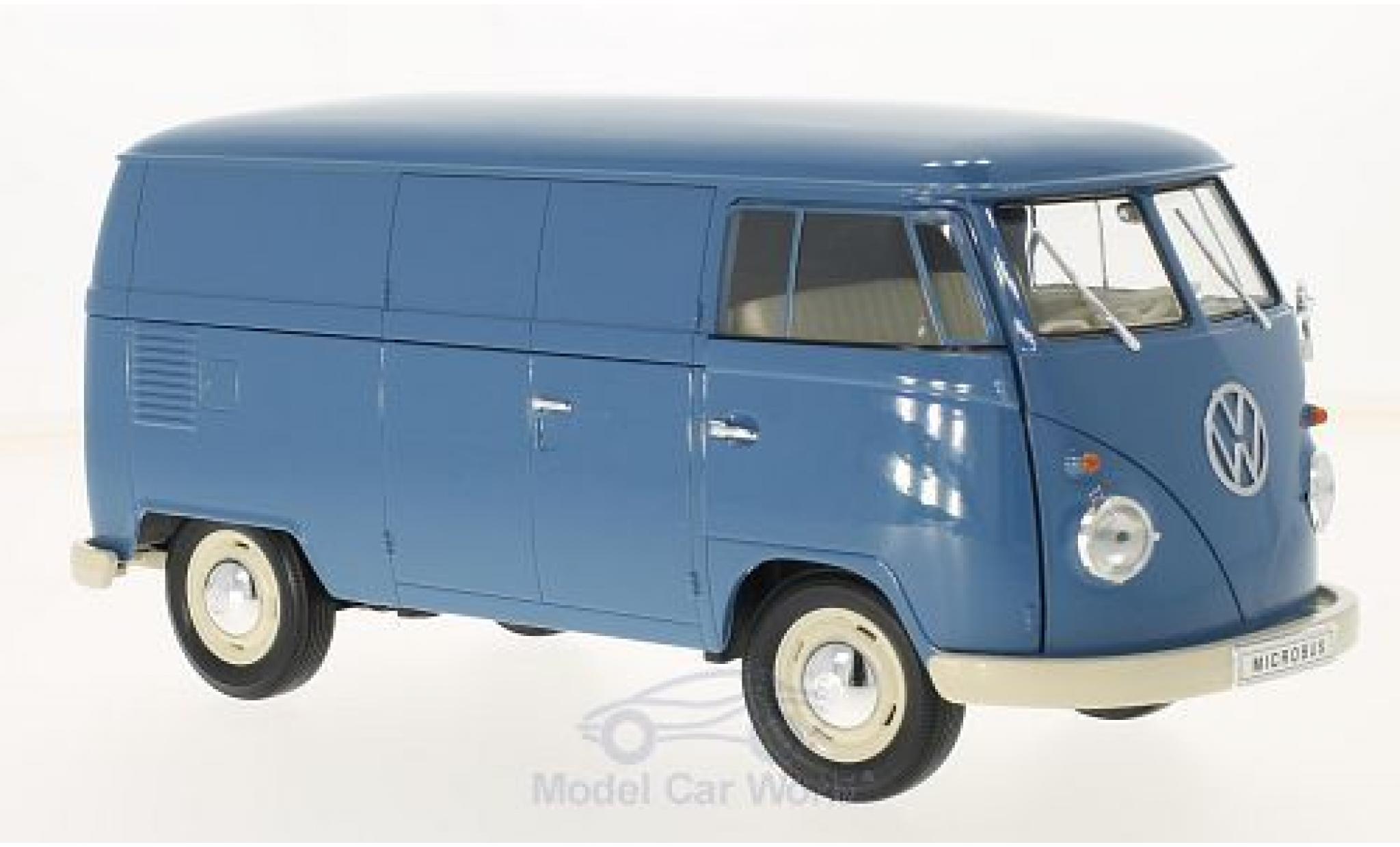 Volkswagen T1 B 1/18 Welly blauw 1963 Bestelwagen modelauto
