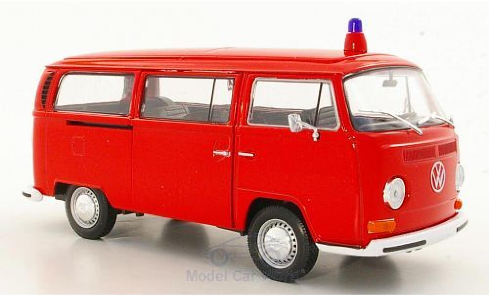 Volkswagen T2 1/24 Welly Bus Brandweer 1972 ohne Vitrine modelauto