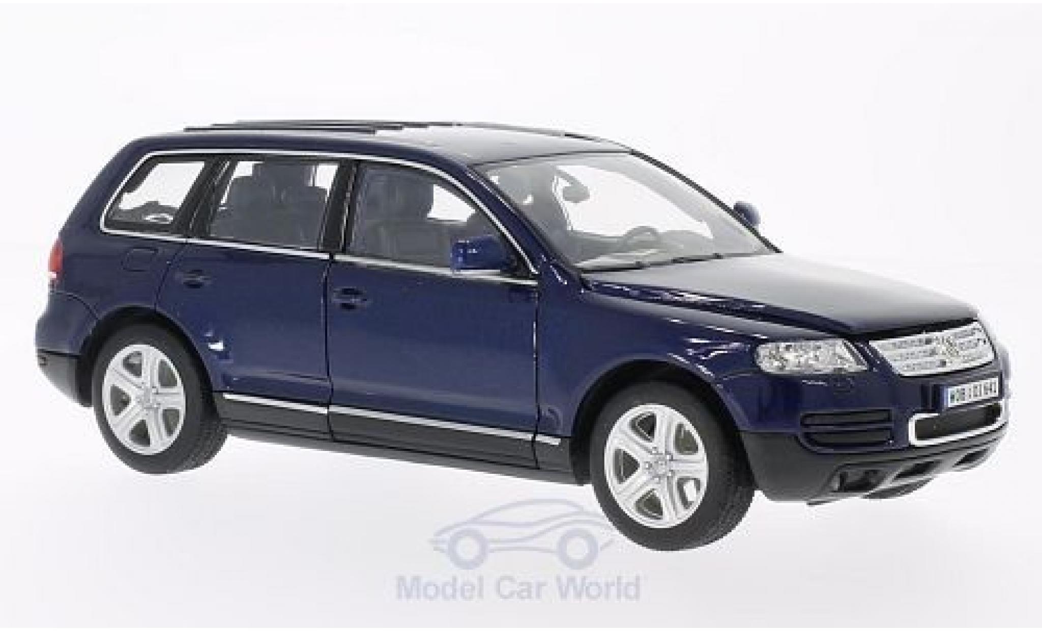 Volkswagen Touareg 1/24 Welly blauw 2002 modelauto
