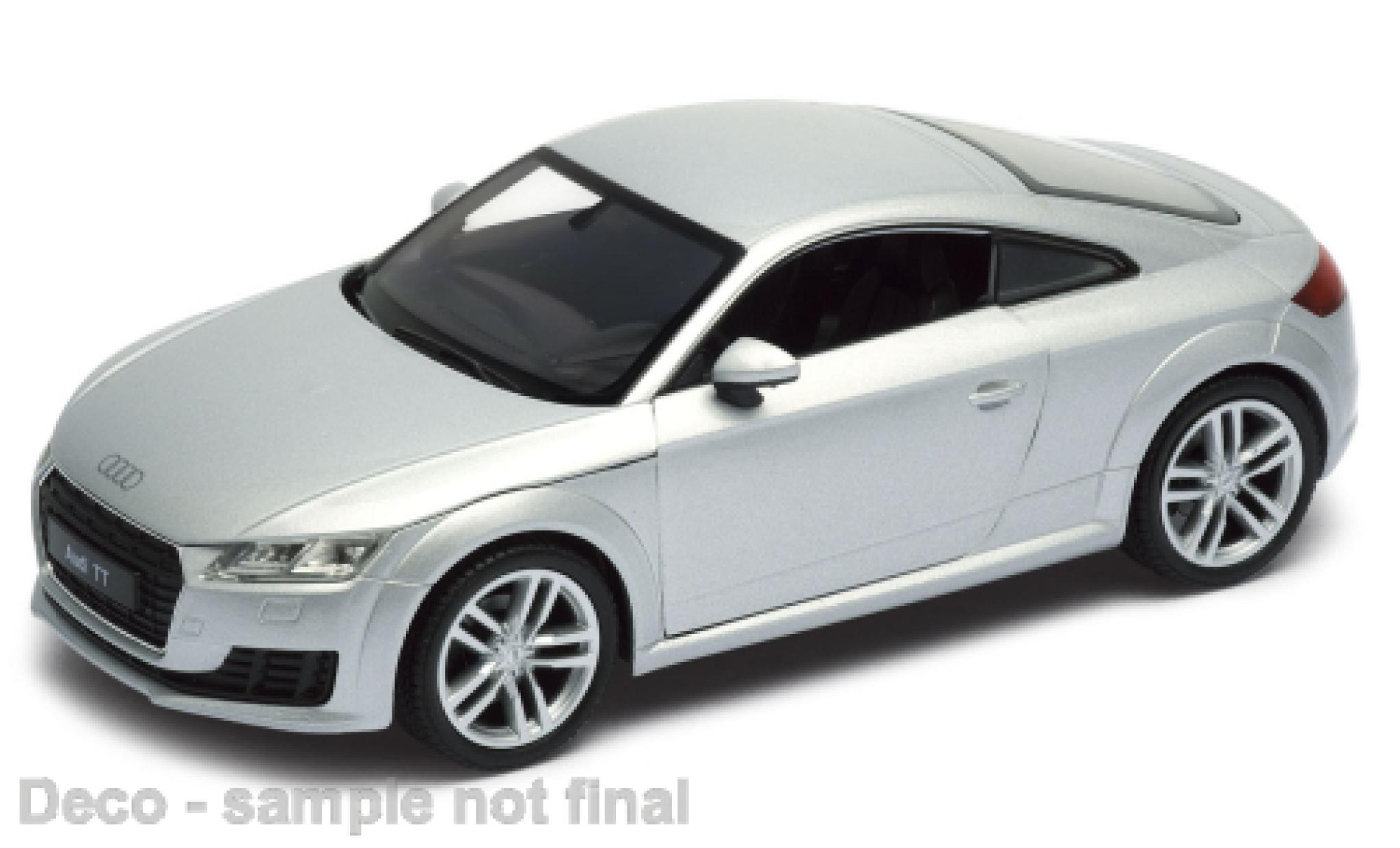 Audi TT 1/24 Welly (8S) metallic grijs 2014 modelauto