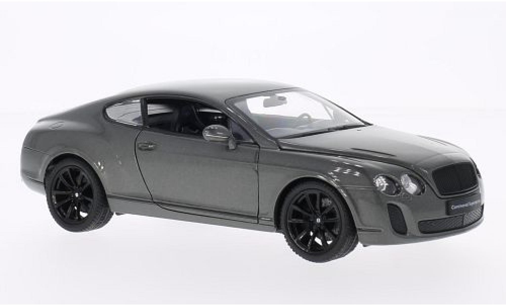 Bentley Continental 1/24 Welly Supersports metallic grijs modelauto