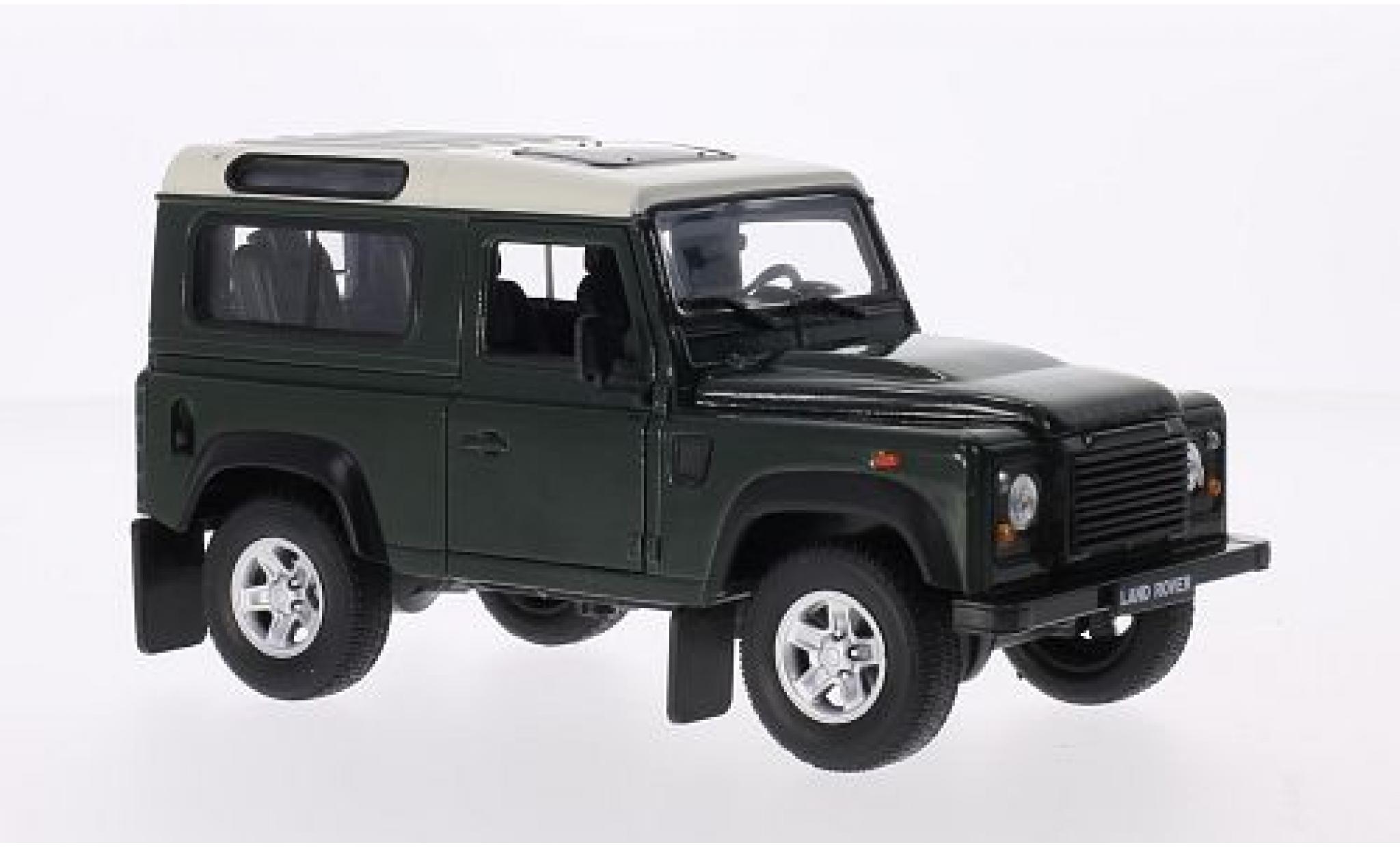Land Rover Defender 1/24 Welly groen/wit modelauto
