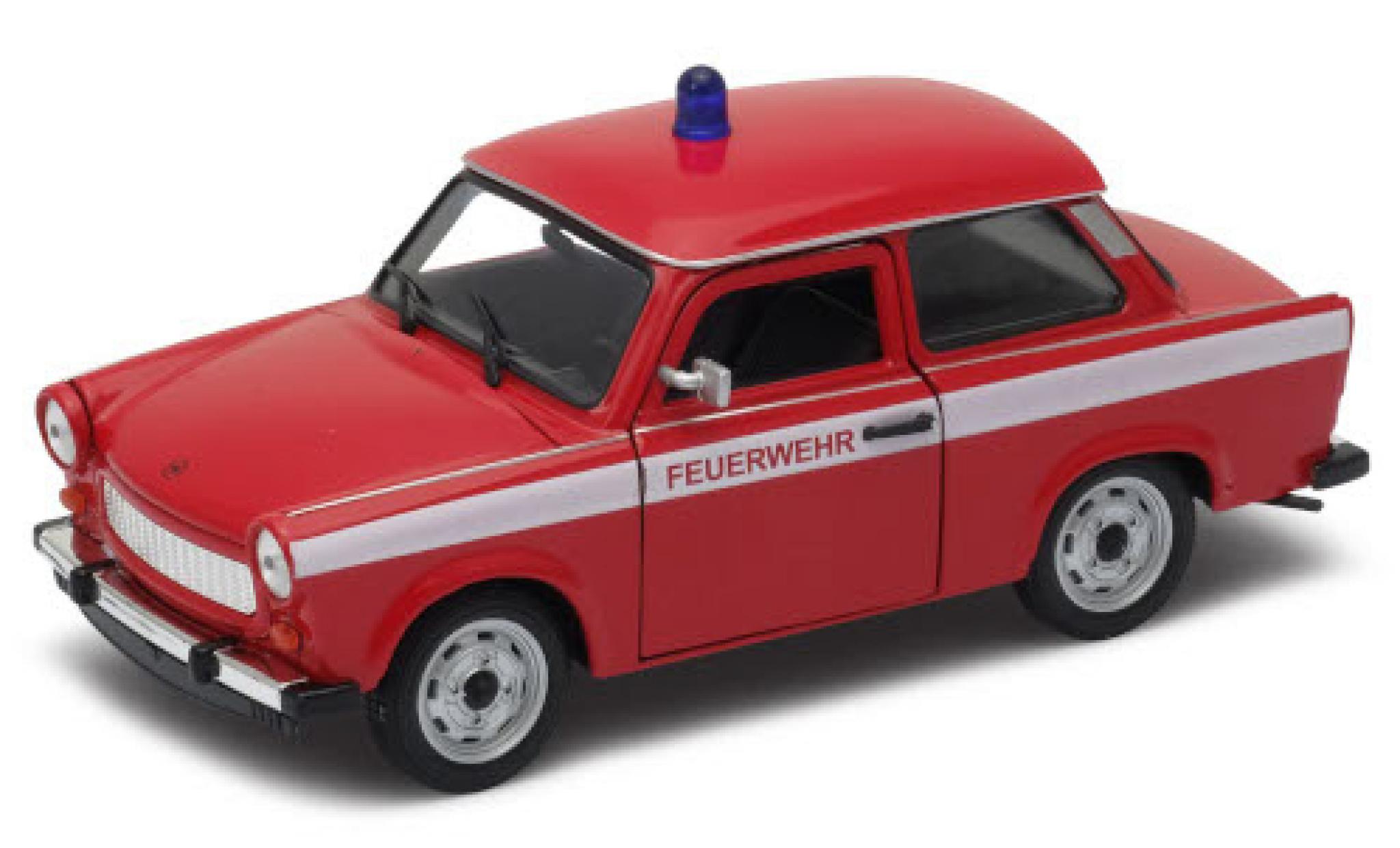Trabant 601 1/24 Welly rood/wit modelauto