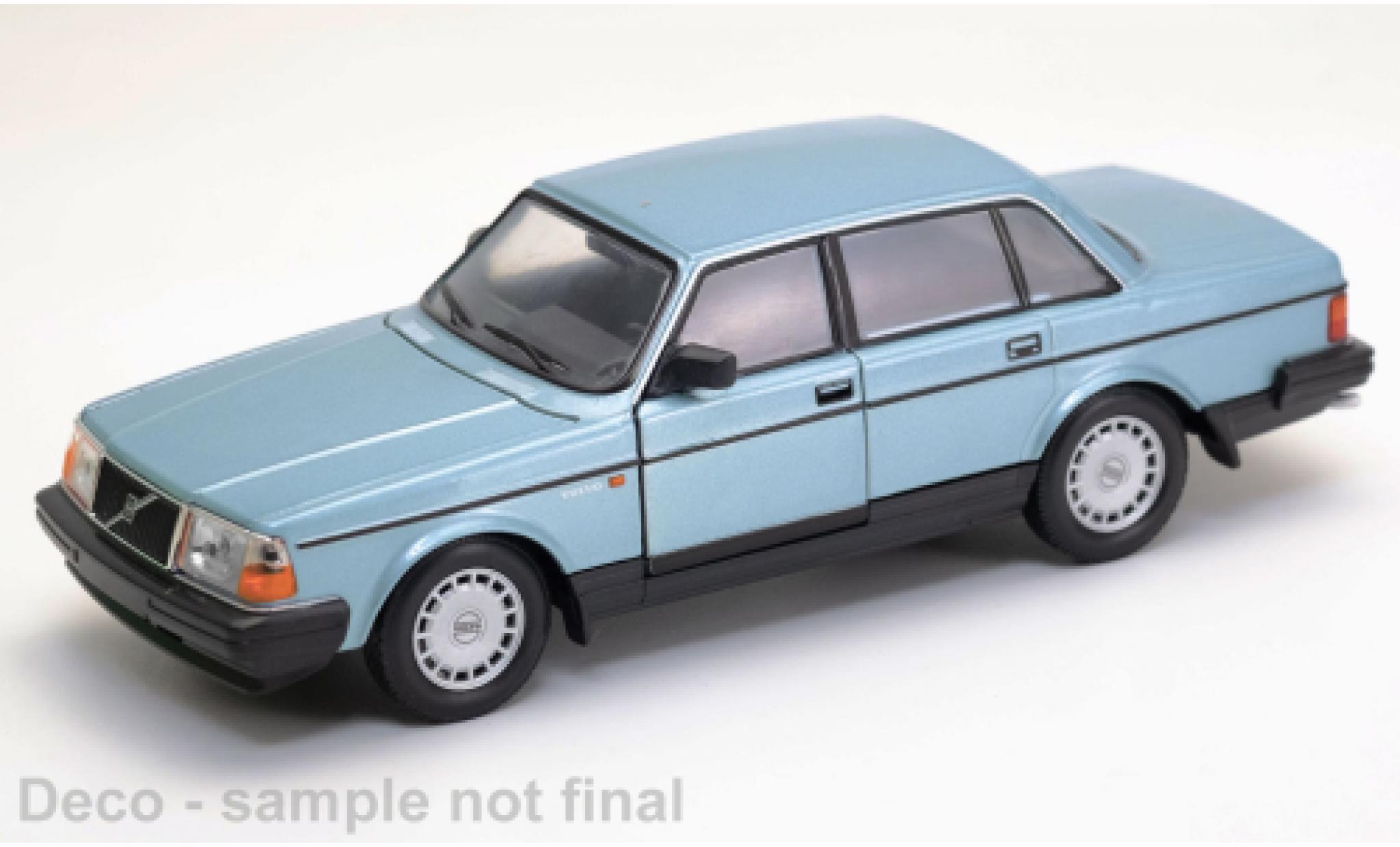 Volvo 240 1/24 Welly GL metallic blauw modelauto