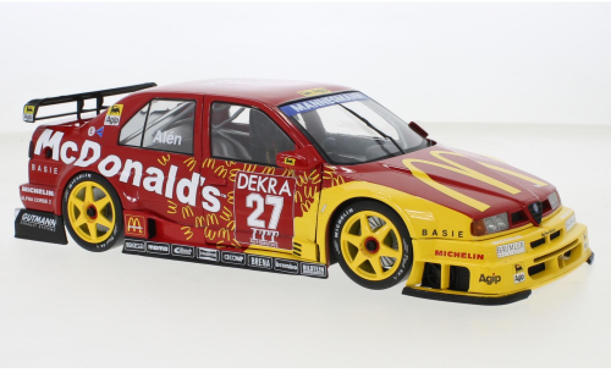 Alfa Romeo 155 1/18 Werk83 V6 TI rood/geel No.27 Alfa Corse 2 McDonalds ITC Helsinki 1995 modelauto