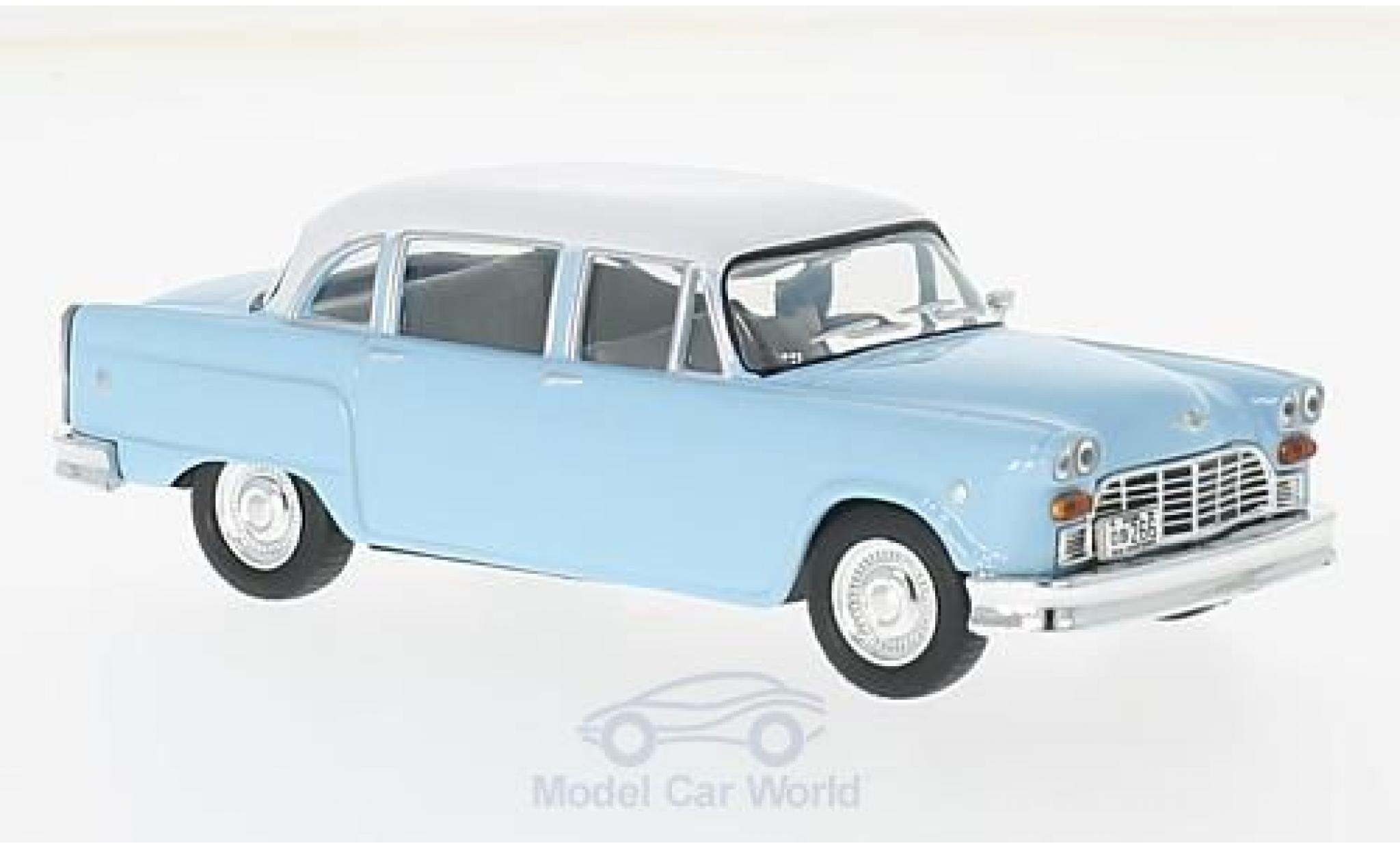 Checker Marathon 1/43 WhiteBox 327 blauw/wit 1964 modelauto
