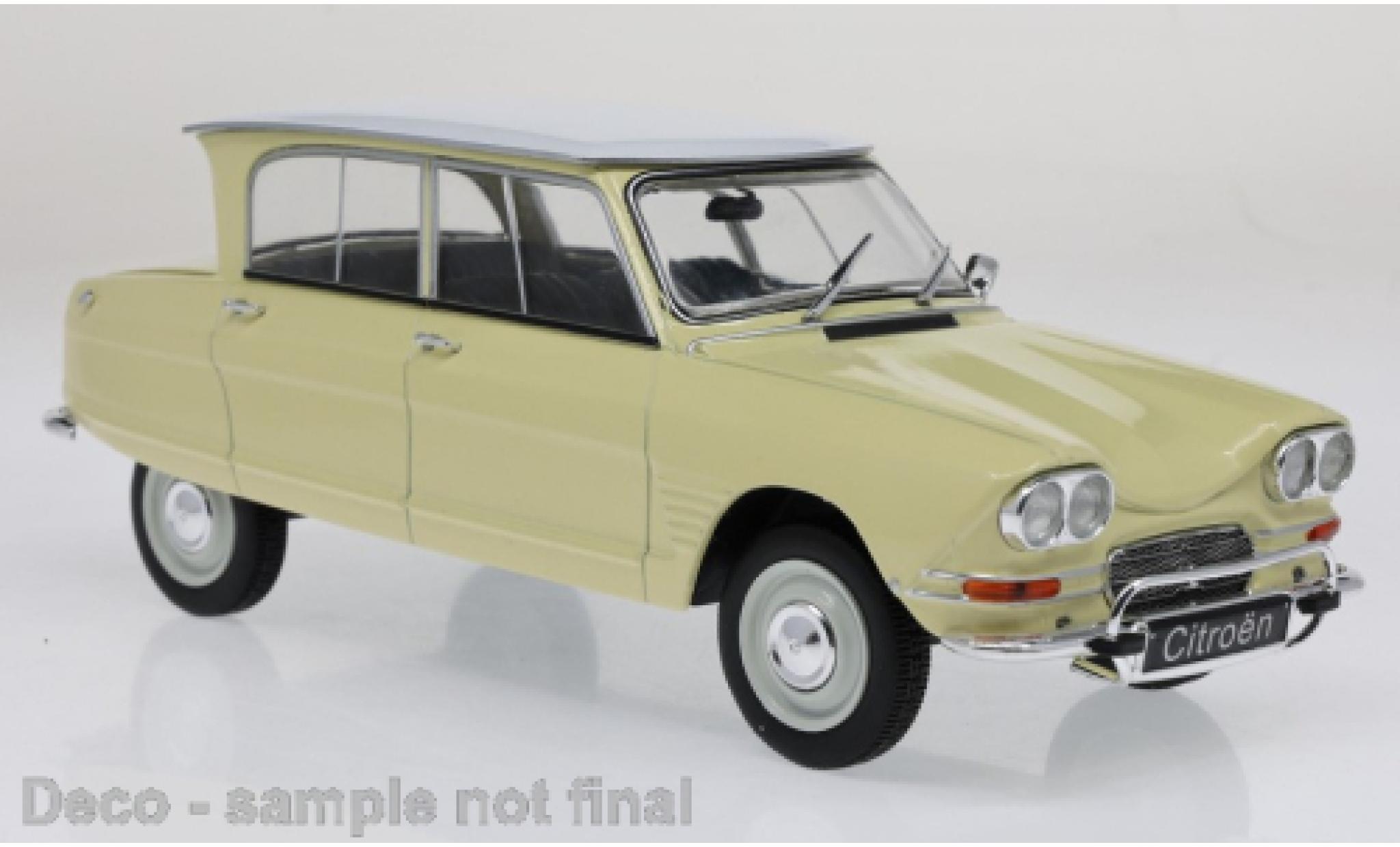 Citroen Ami 6 1/24 WhiteBox AMI 6 geel/wit 1961 modelauto