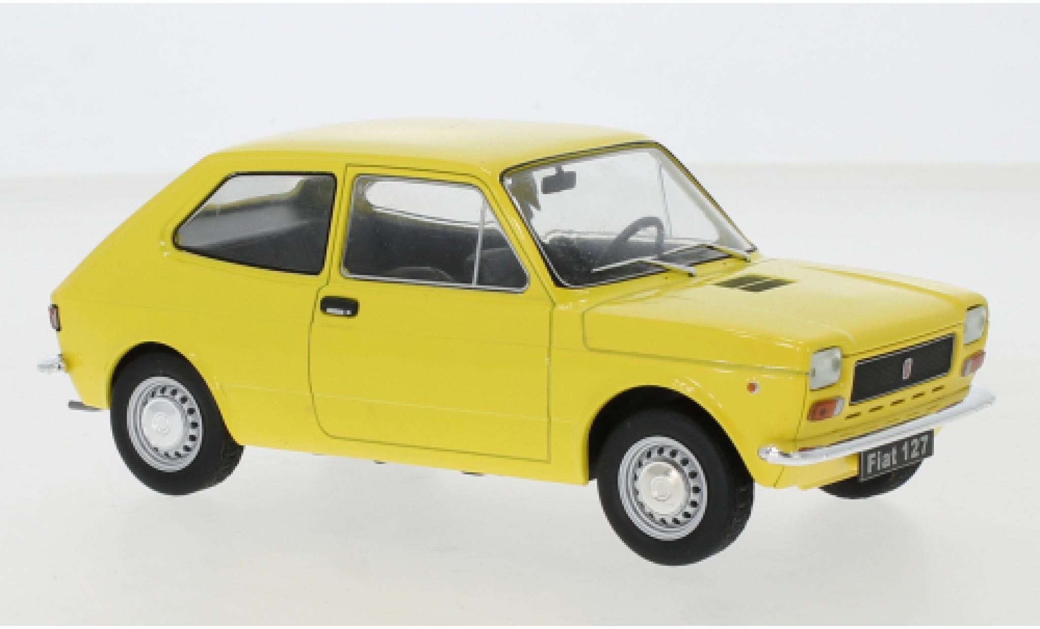 Fiat 127 1/24 WhiteBox geel modelauto