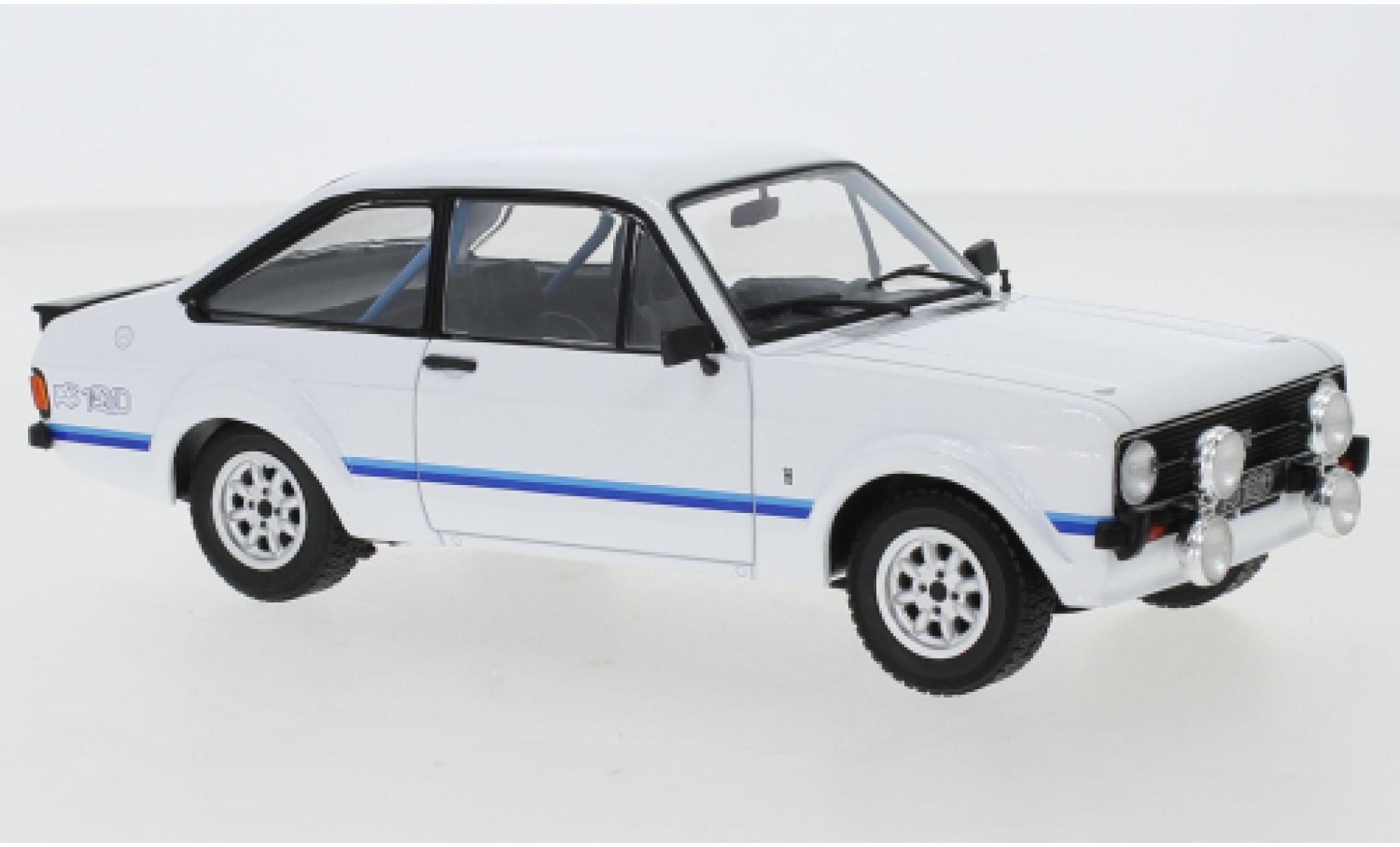 Ford Escort 1/24 WhiteBox MkII RS 1800 wit/blauw 1989 modelauto