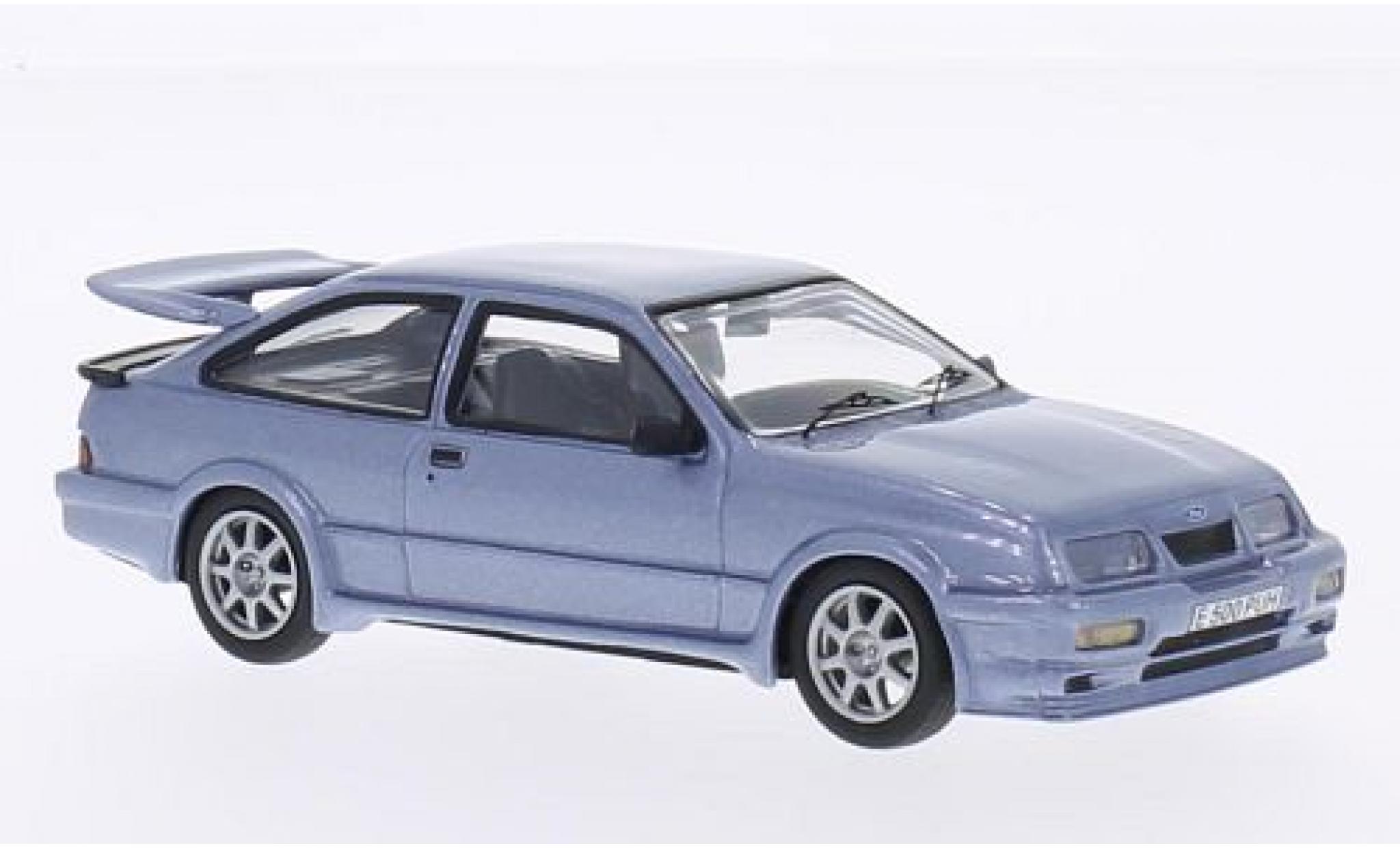 Ford Sierra 1/43 WhiteBox Cosworth RS500 metallic blauw RHD modelauto