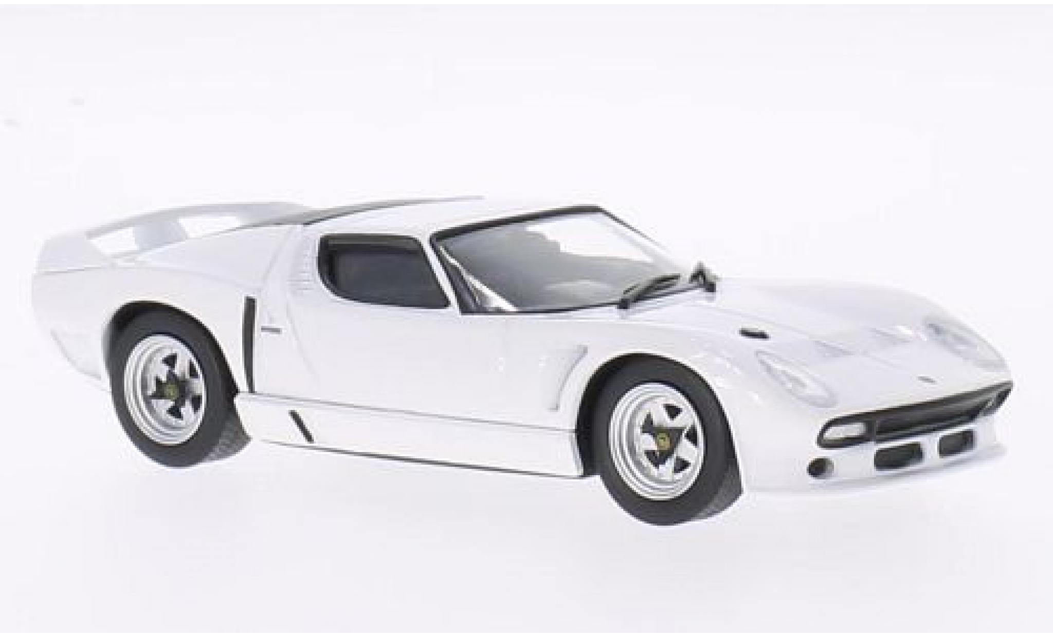 Lamborghini Miura 1/43 WhiteBox SVJ Roadster wit 1981 modelauto