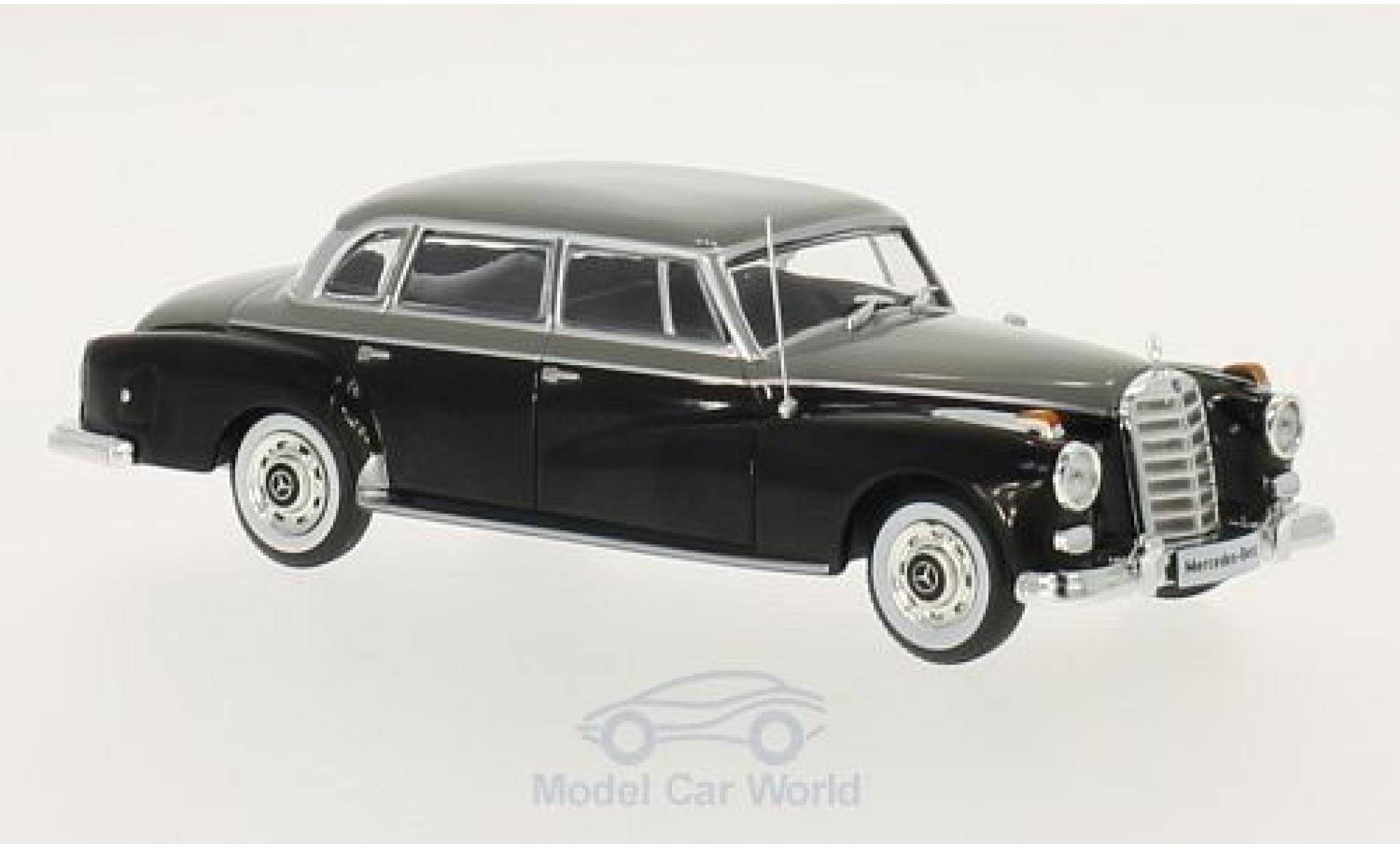 Mercedes 300 S 1/43 WhiteBox d (W189) zwart/grijs 1957 modelauto