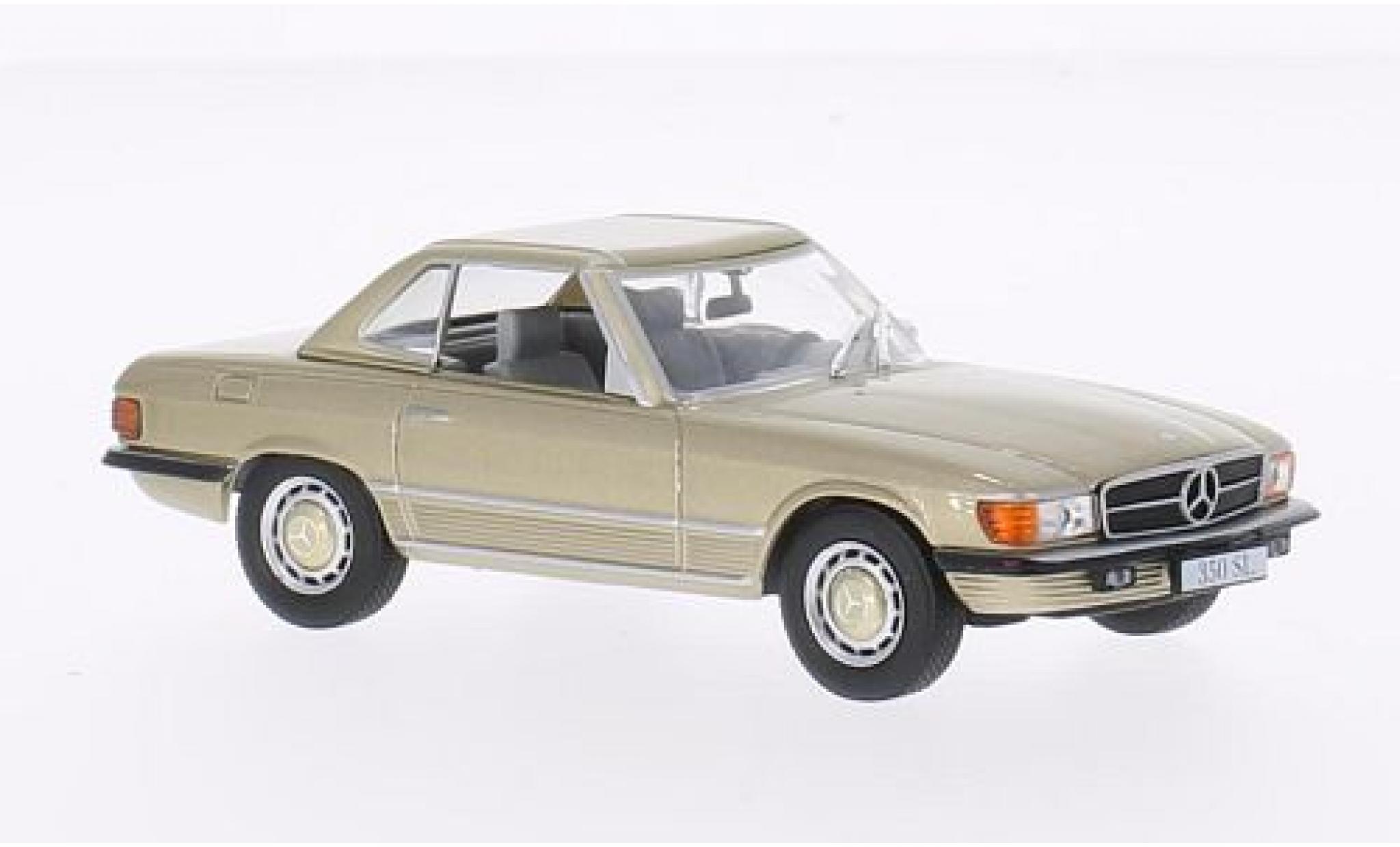Mercedes 350 1/43 WhiteBox SL (R107) metallic beige 1971 avec Hardtop modelauto
