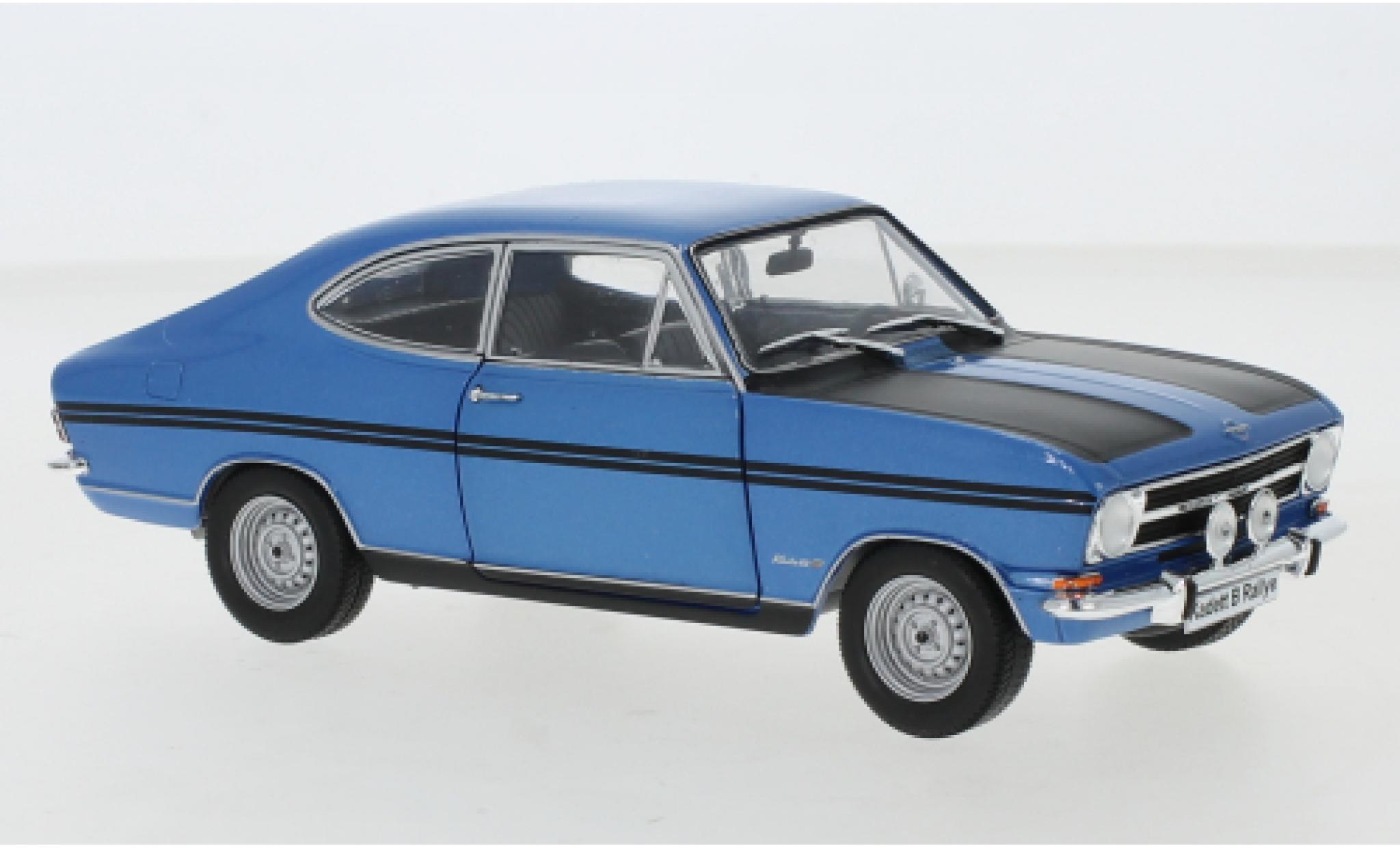 Opel Kadett 1/24 WhiteBox B Rallye blauw/zwart 1967 modelauto